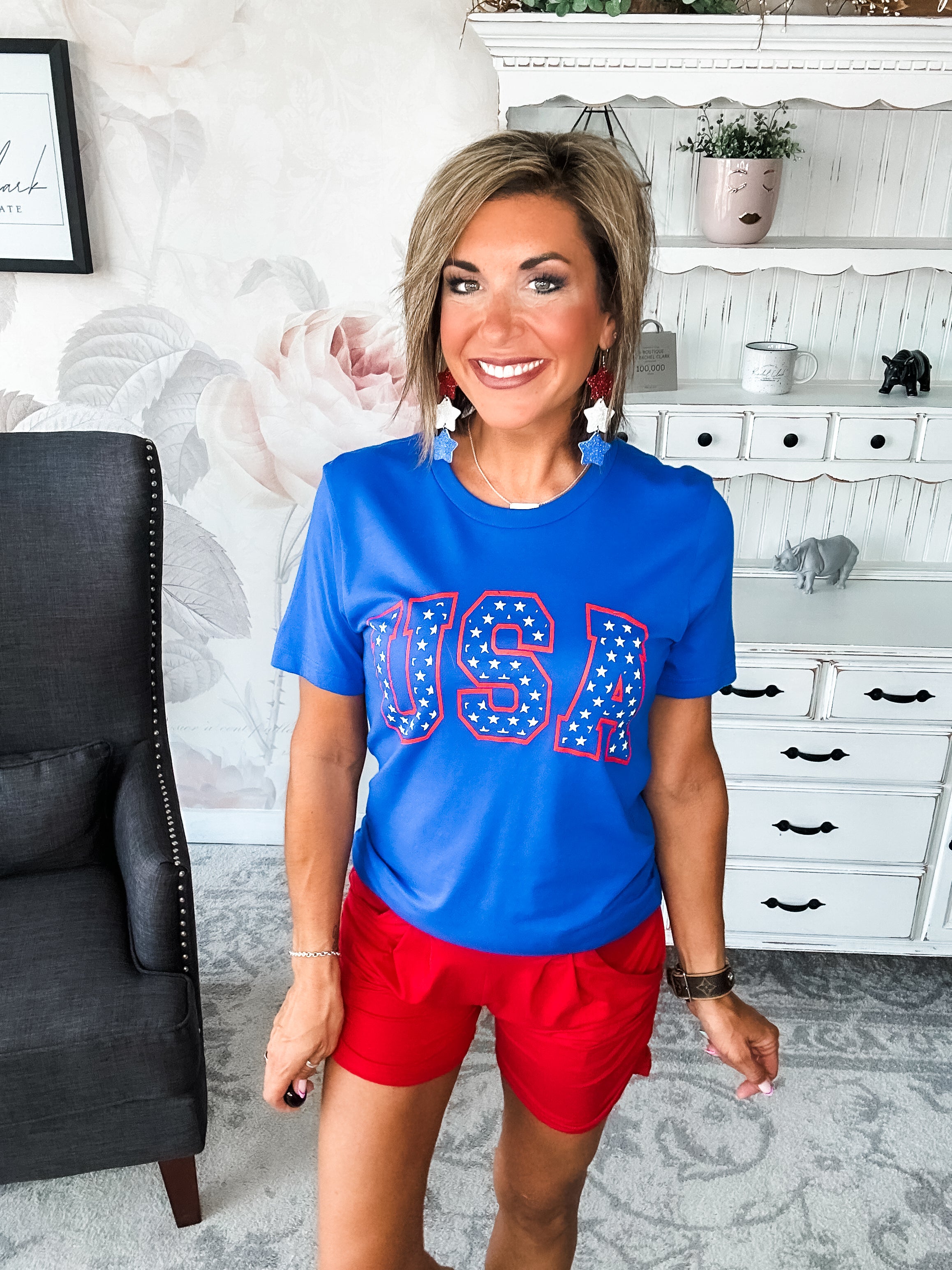 USA Stars Graphic Tee