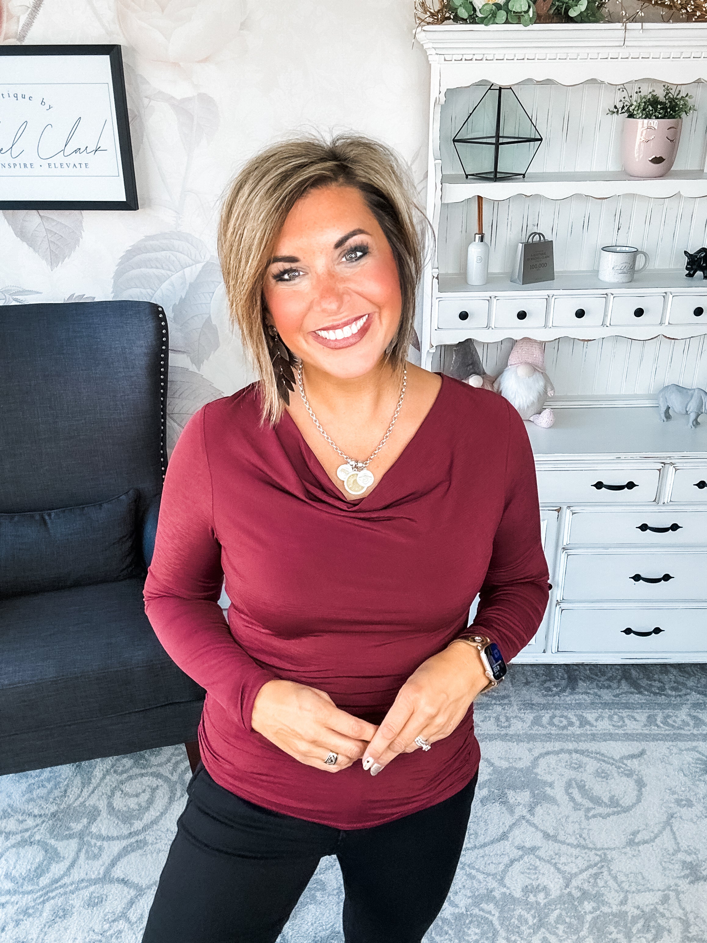 Treat Me Like A Lady Top - Wine