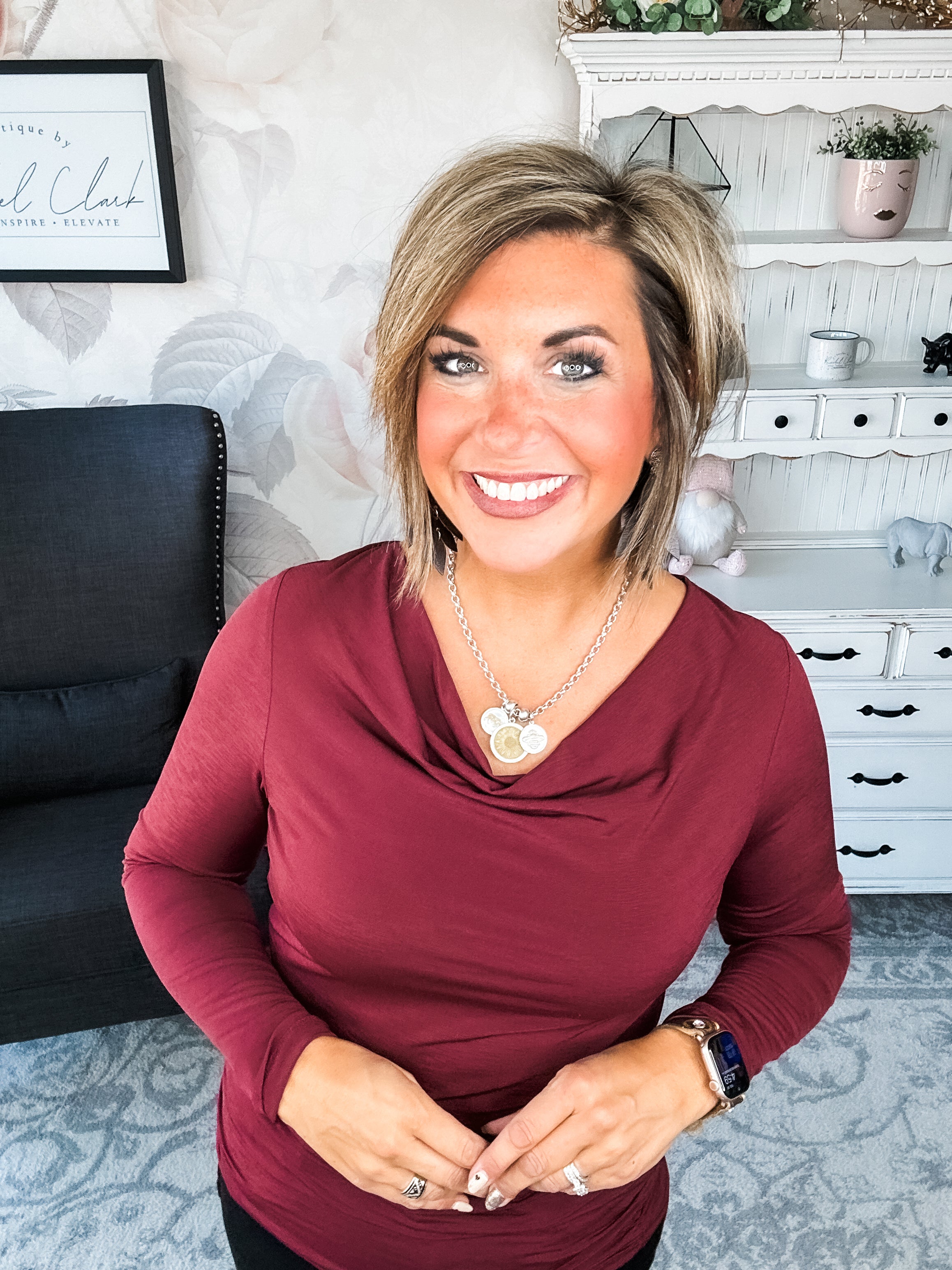 Treat Me Like A Lady Top - Wine