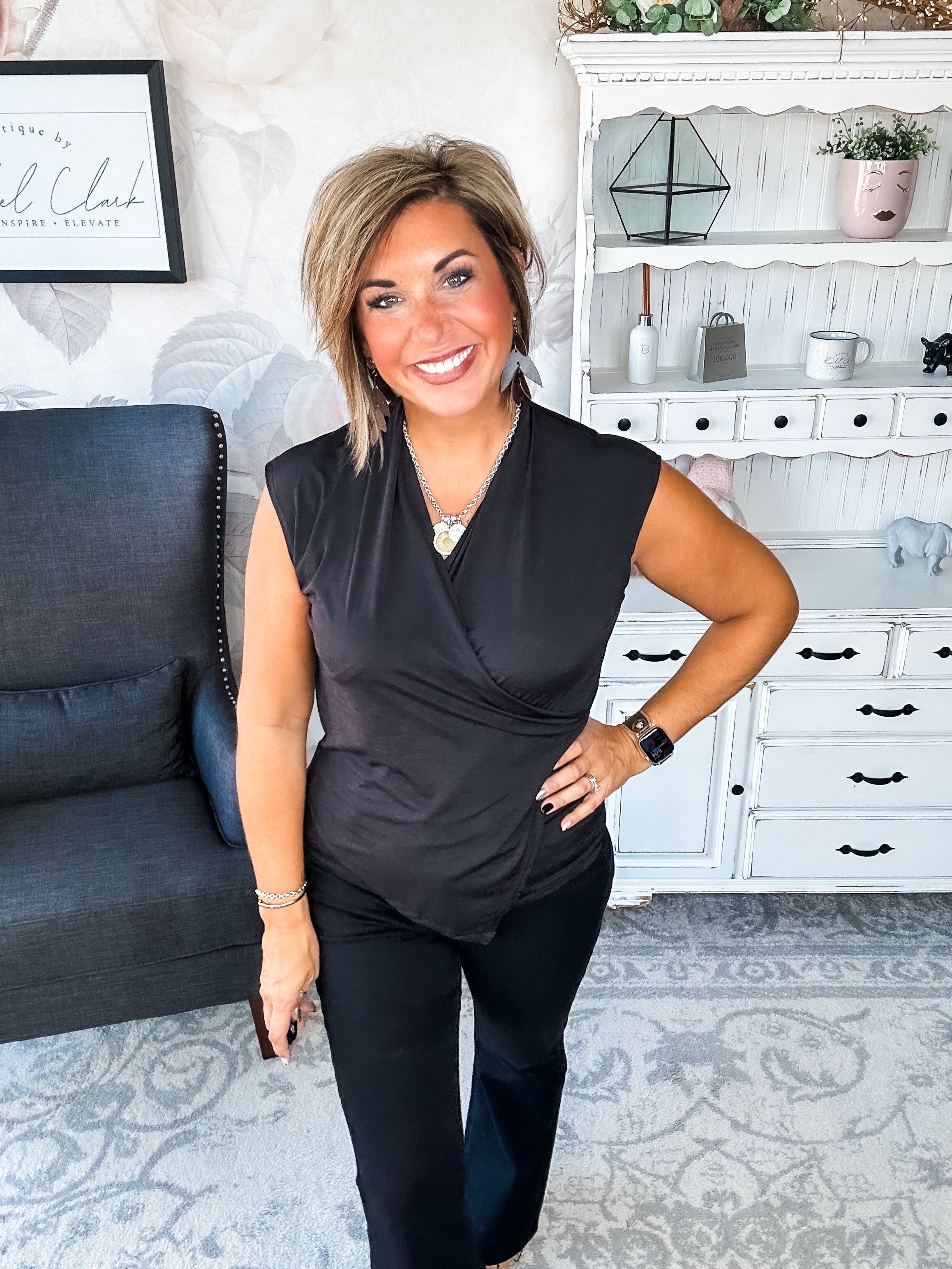 Hopefully Today Crossover Tank - Black