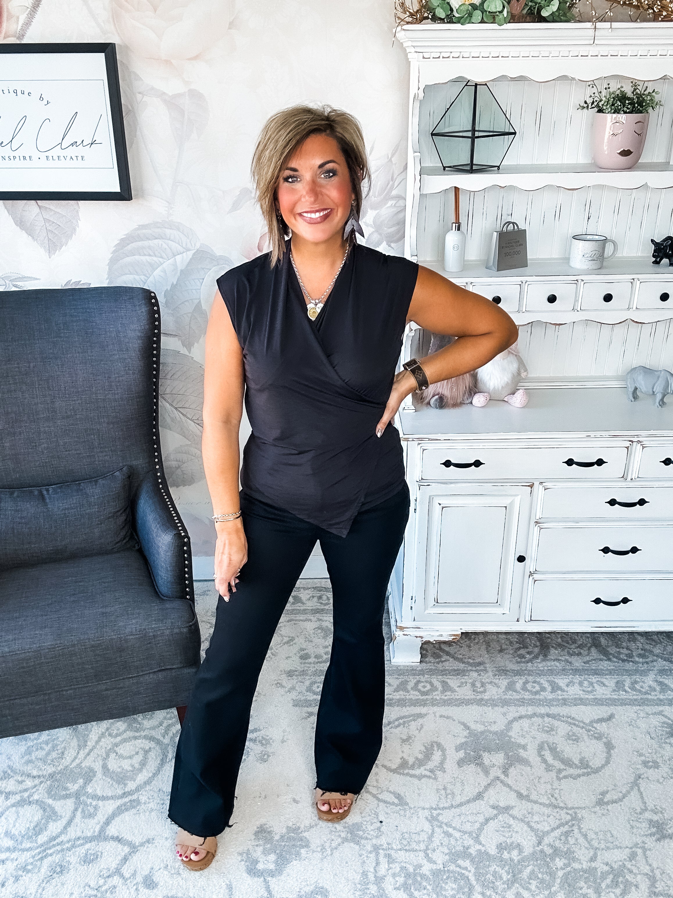 Hopefully Today Crossover Tank - Black