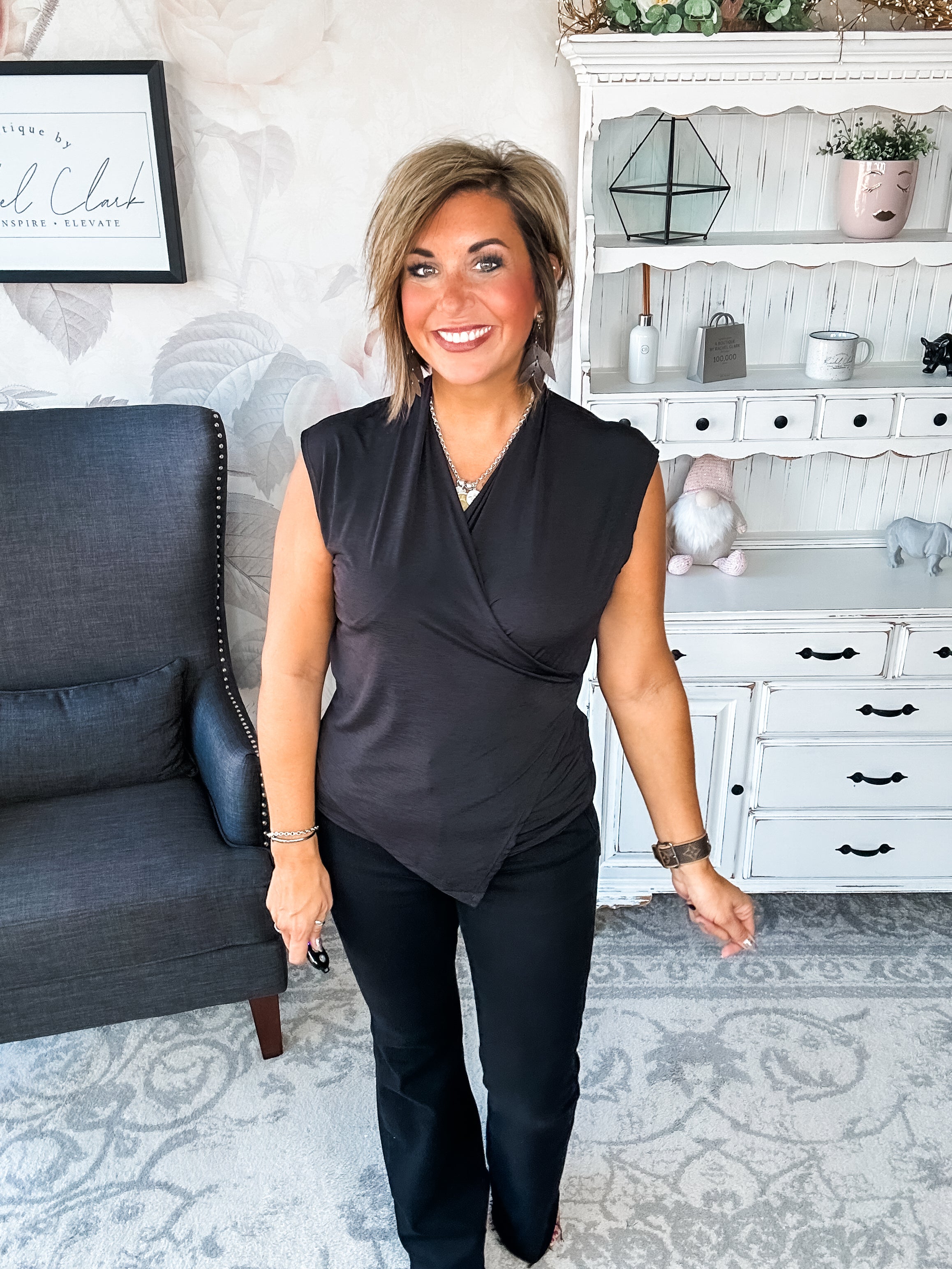 Hopefully Today Crossover Tank - Black