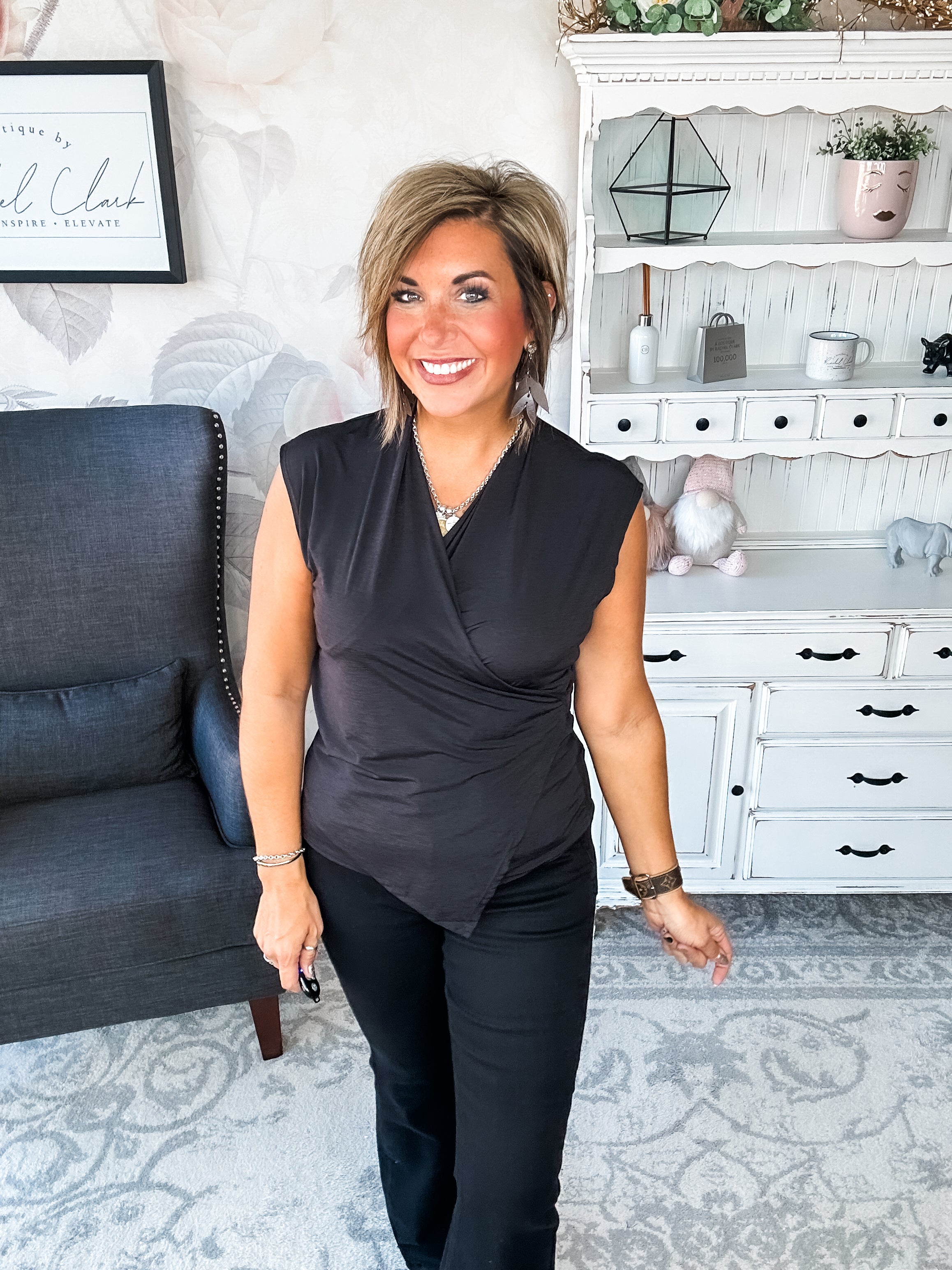 Hopefully Today Crossover Tank - Black