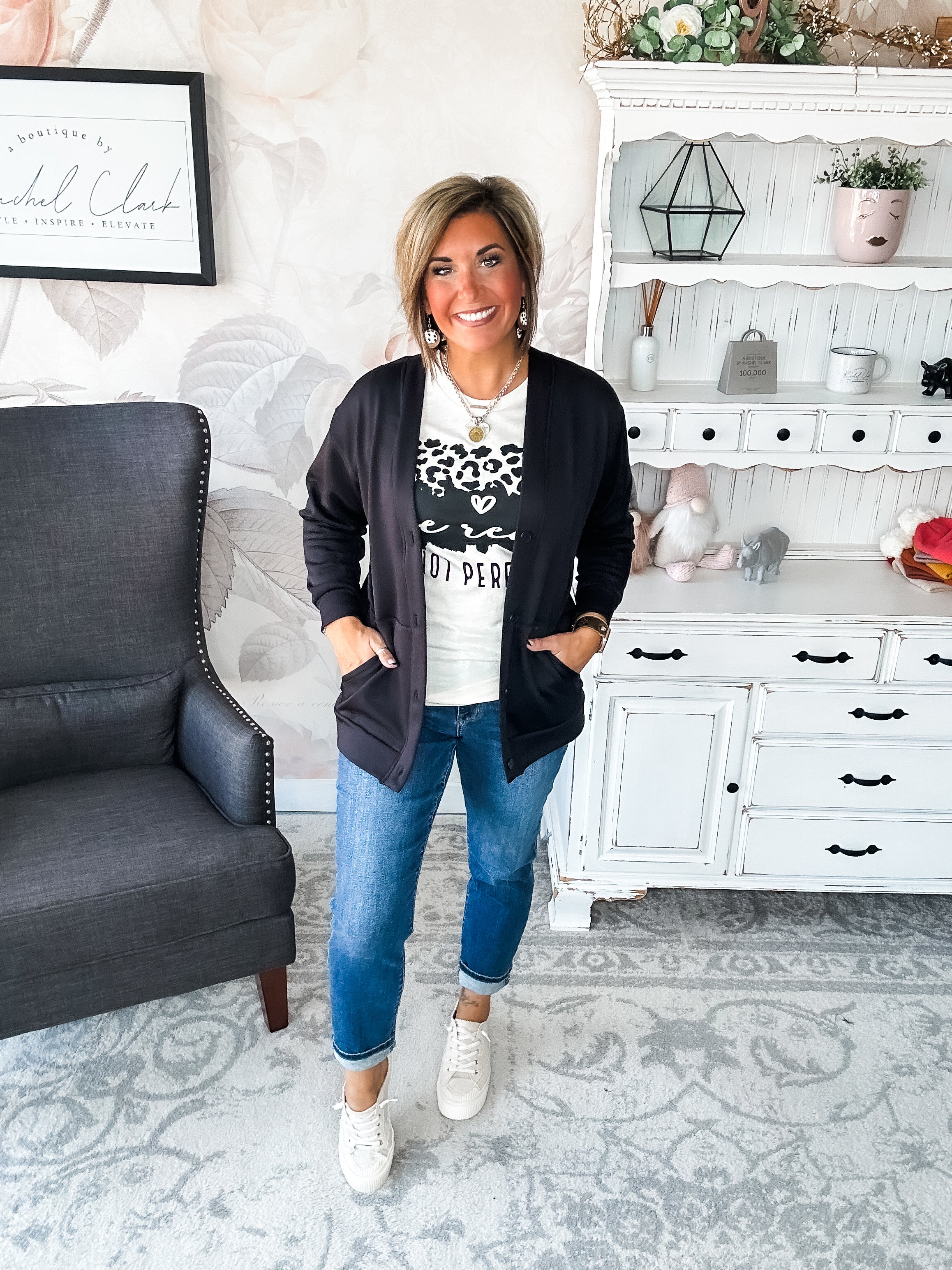 Whatever You Do Cardigan - Black
