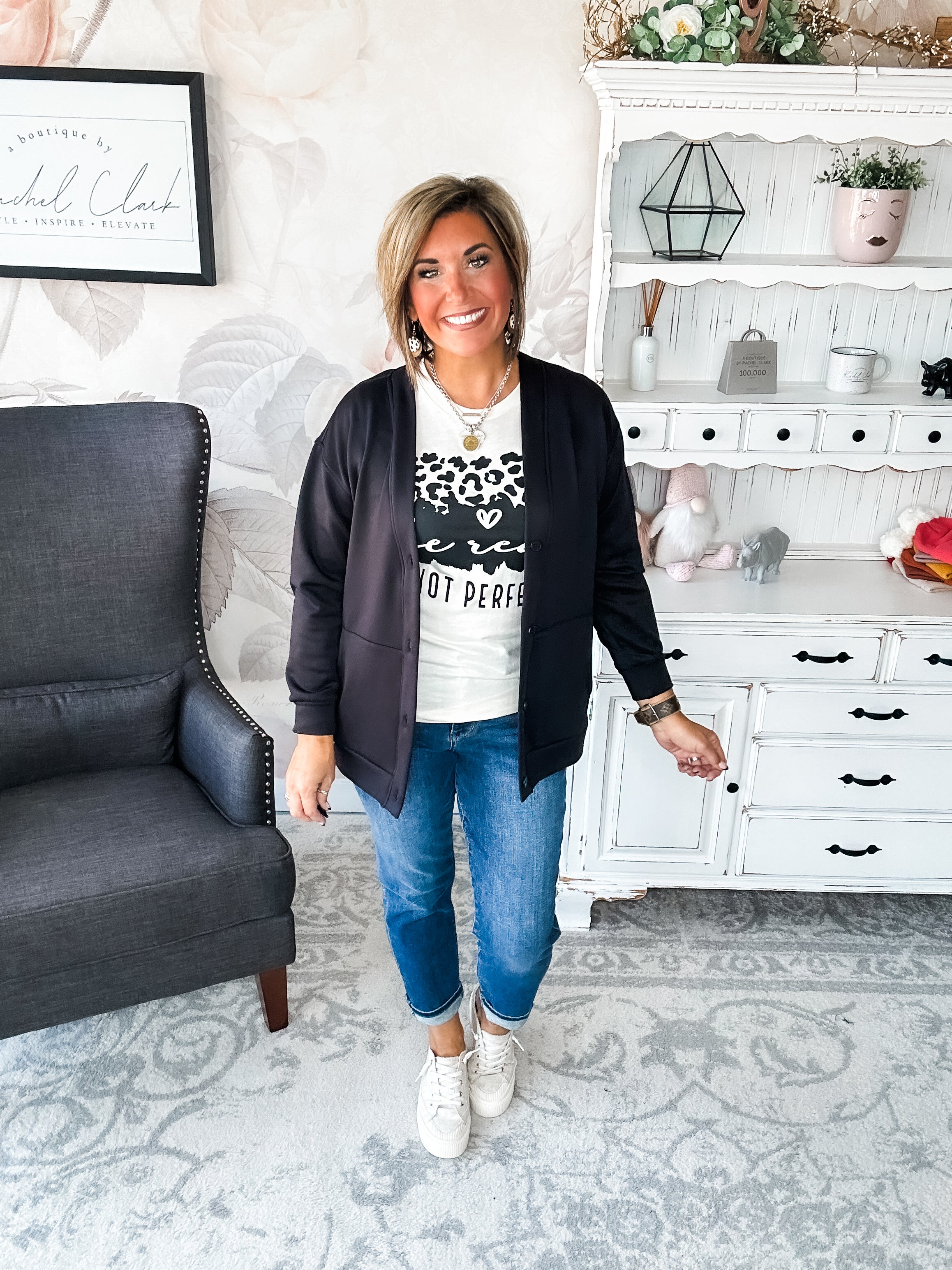 Whatever You Do Cardigan - Black