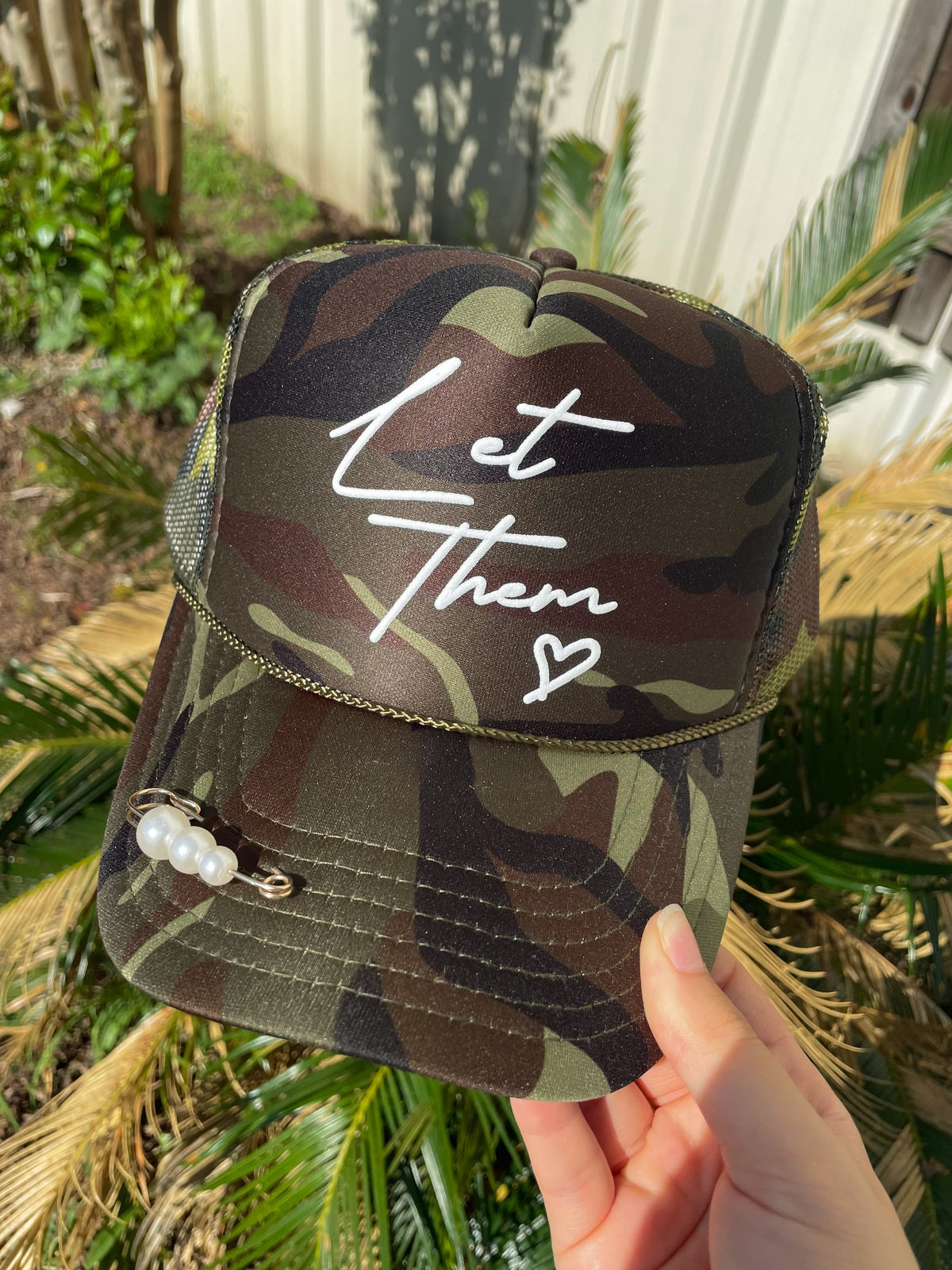 Let Them Full Camo Trucker Hat  *ONLINE EXCLUSIVE*