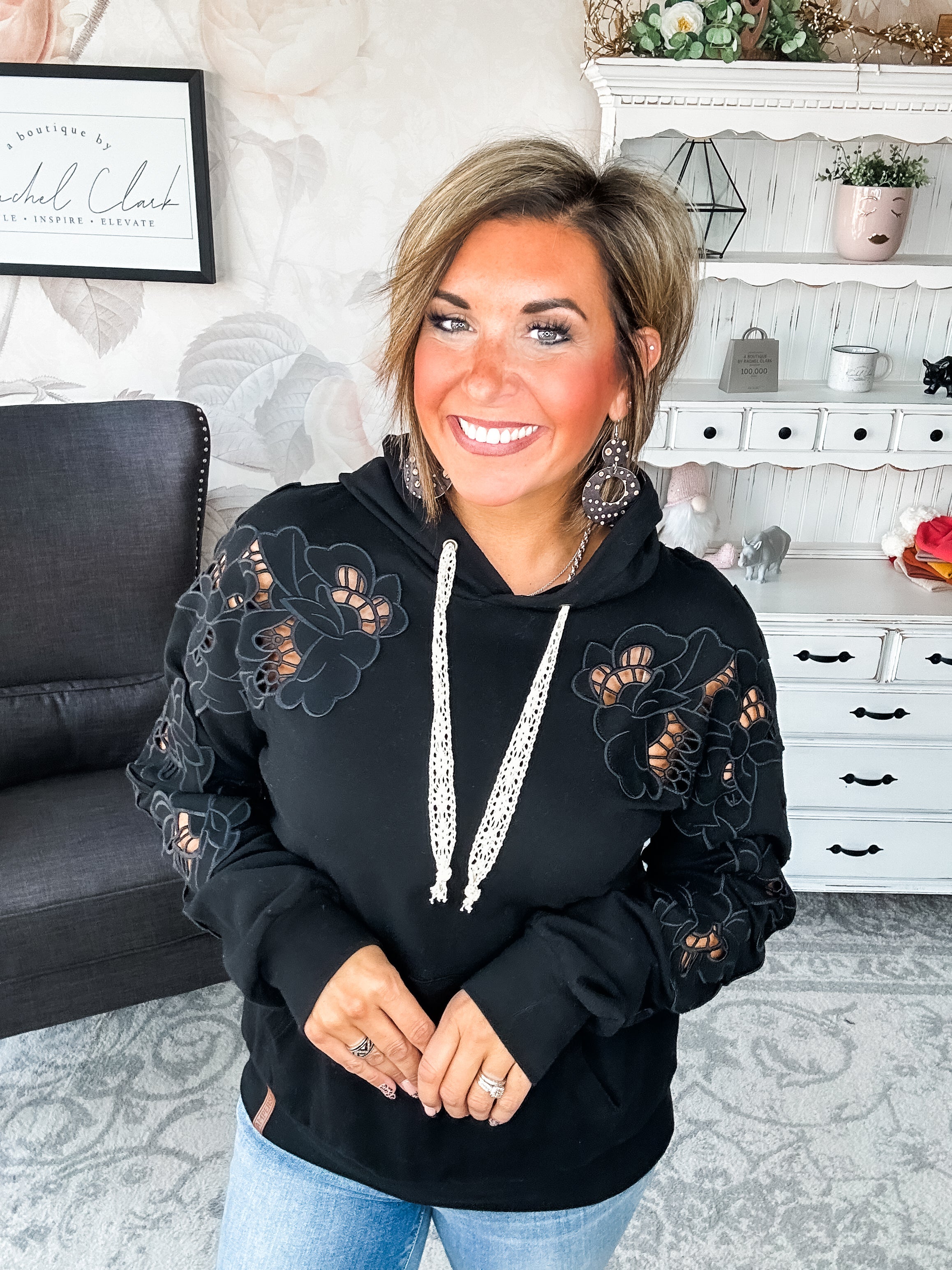 Ampersand Avenue University Hoodie - Love Story - Black