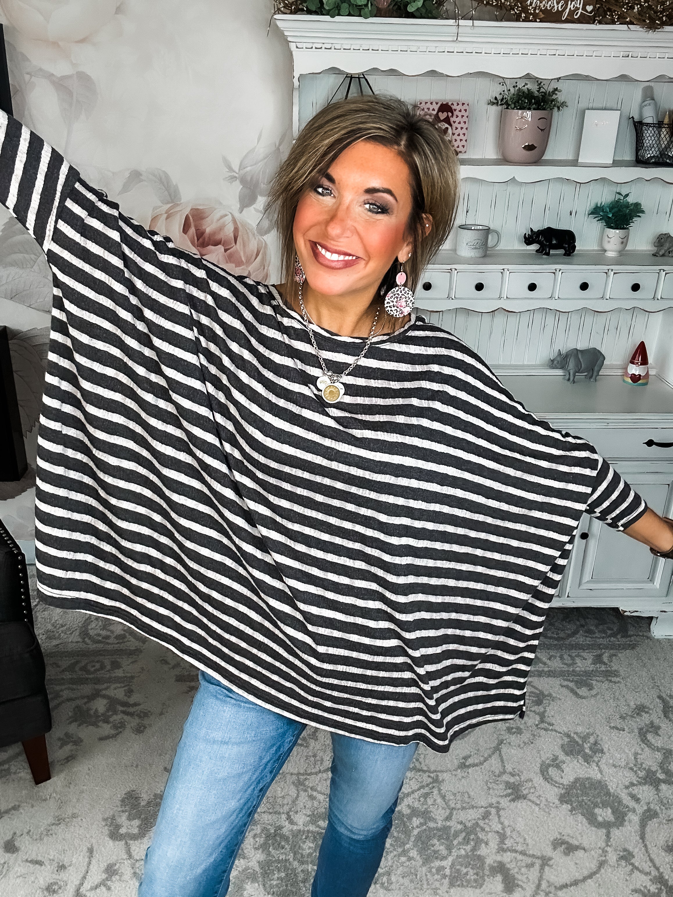See My Whole Life Boxy Top - Grey