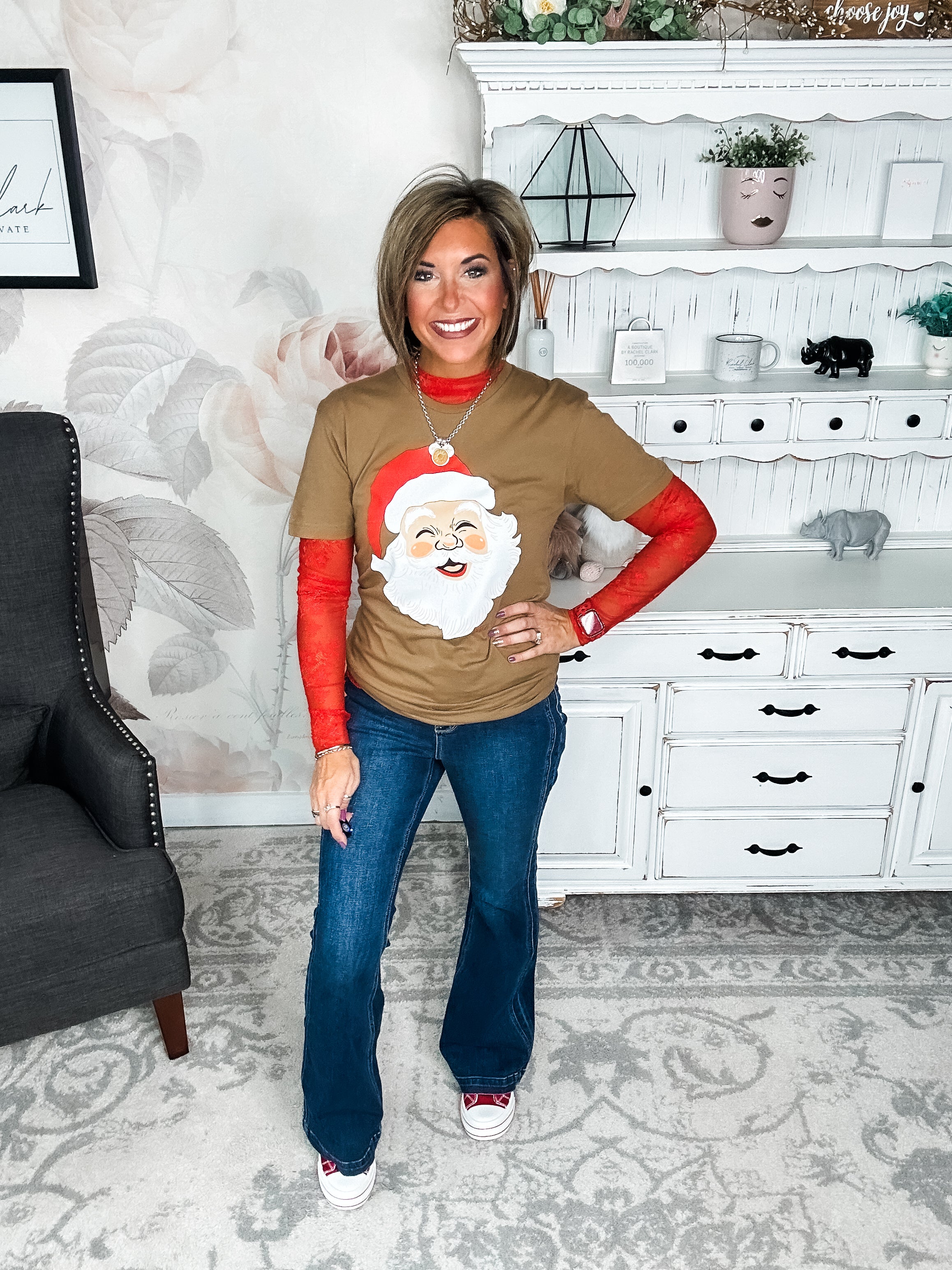 Smiling Santa Graphic Tee