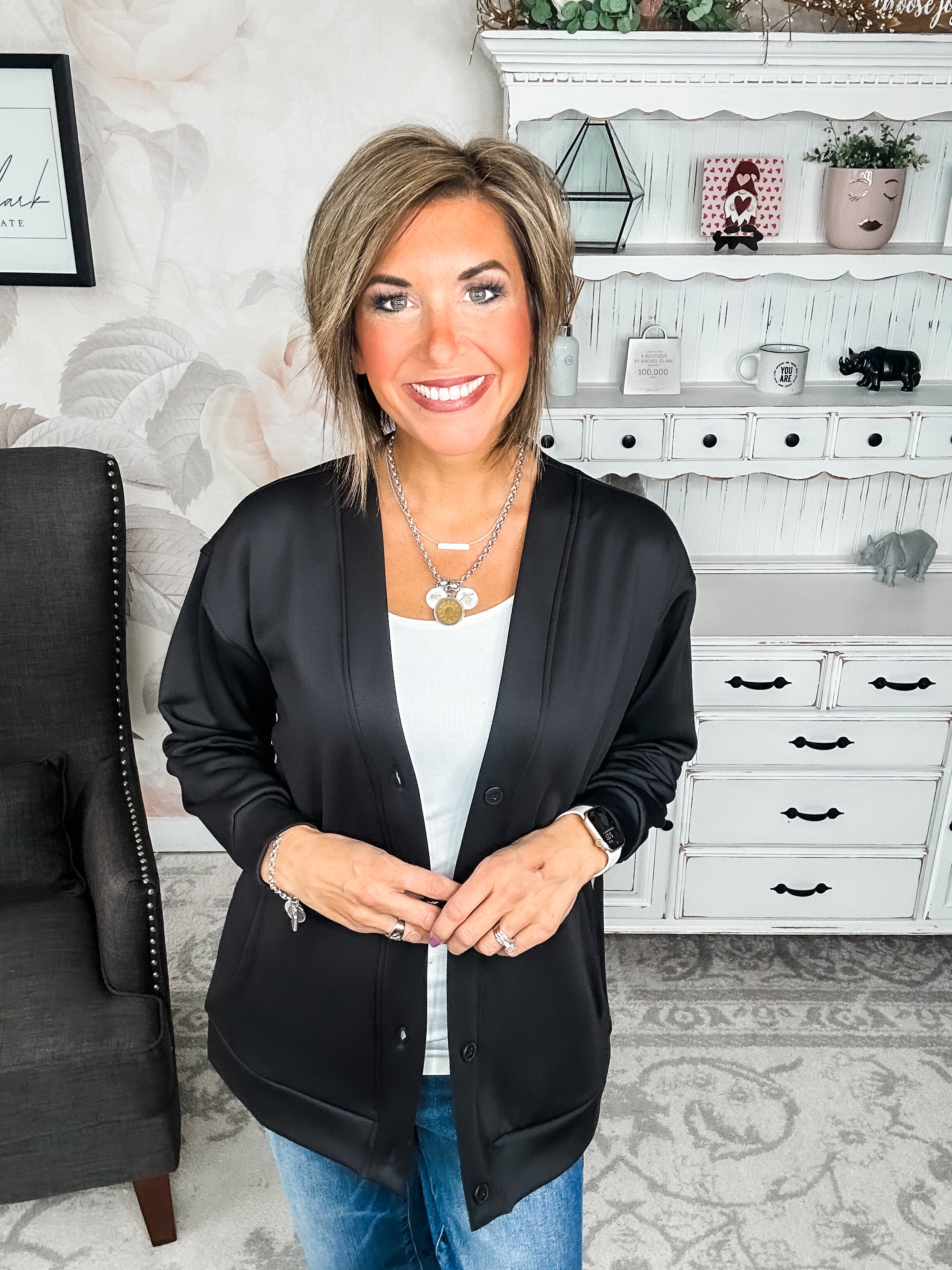 Whatever You Do Cardigan - Black