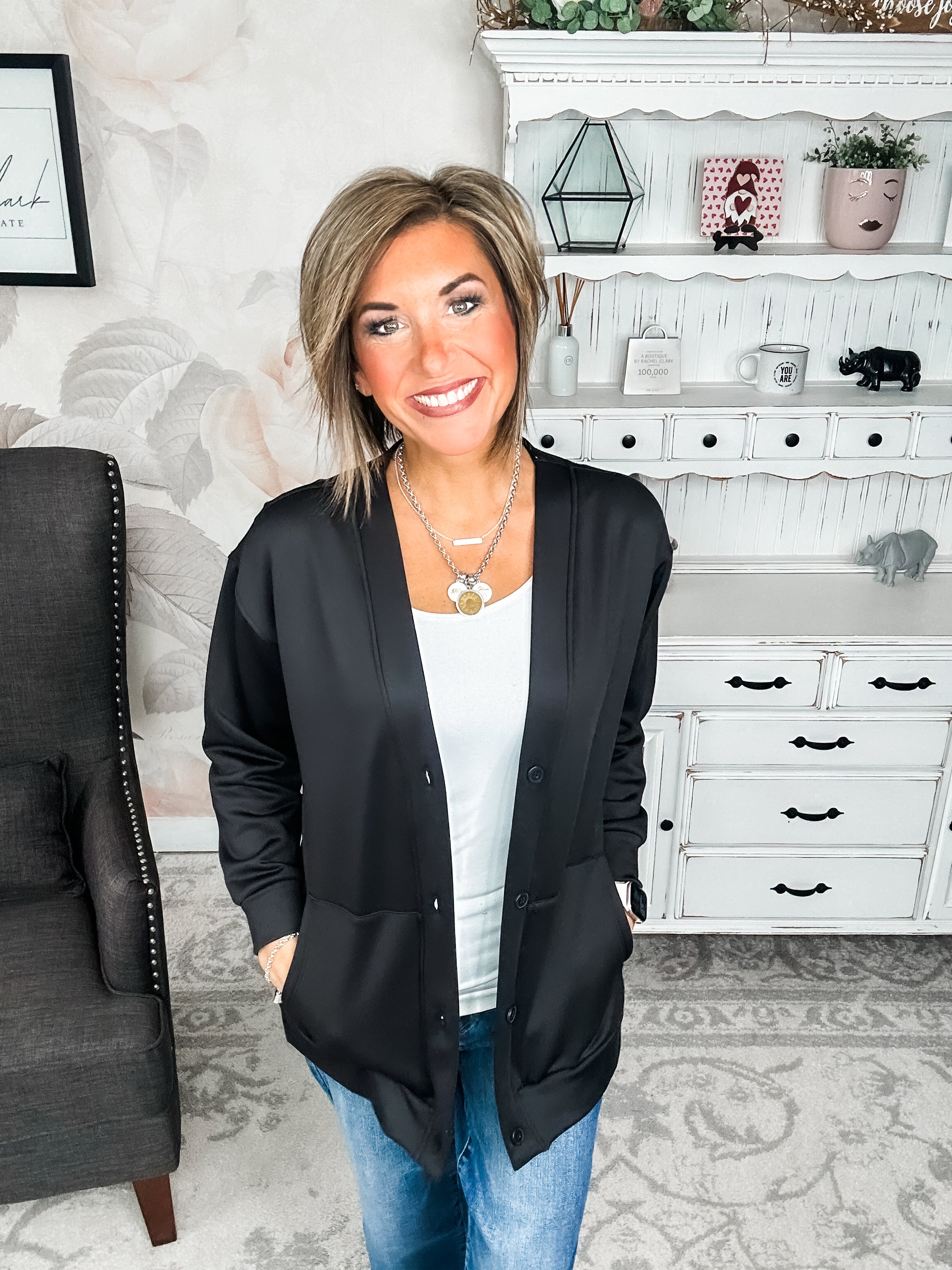 Whatever You Do Cardigan - Black