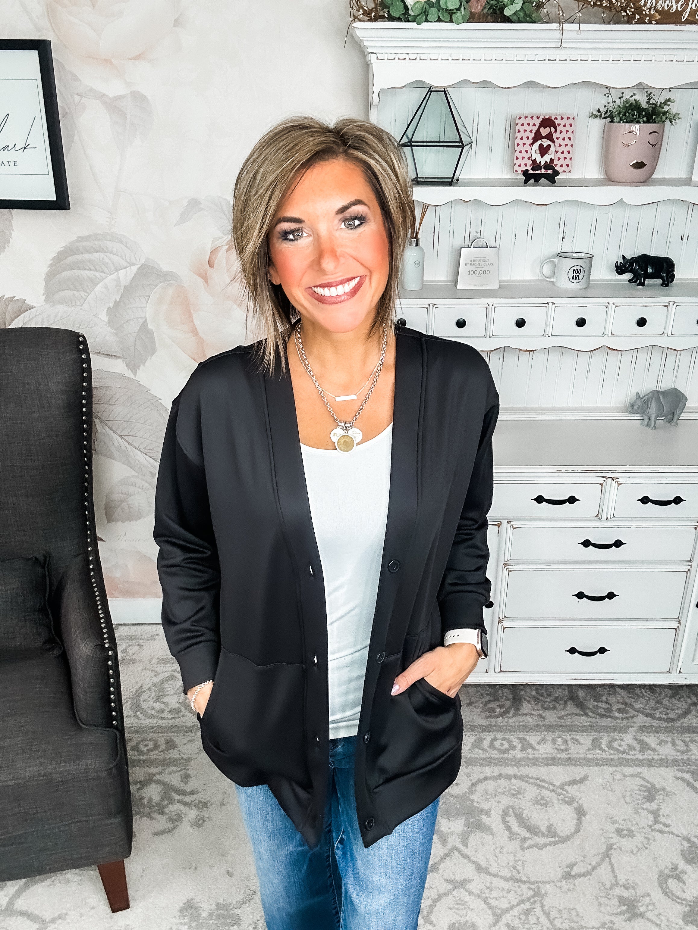 Whatever You Do Cardigan - Black