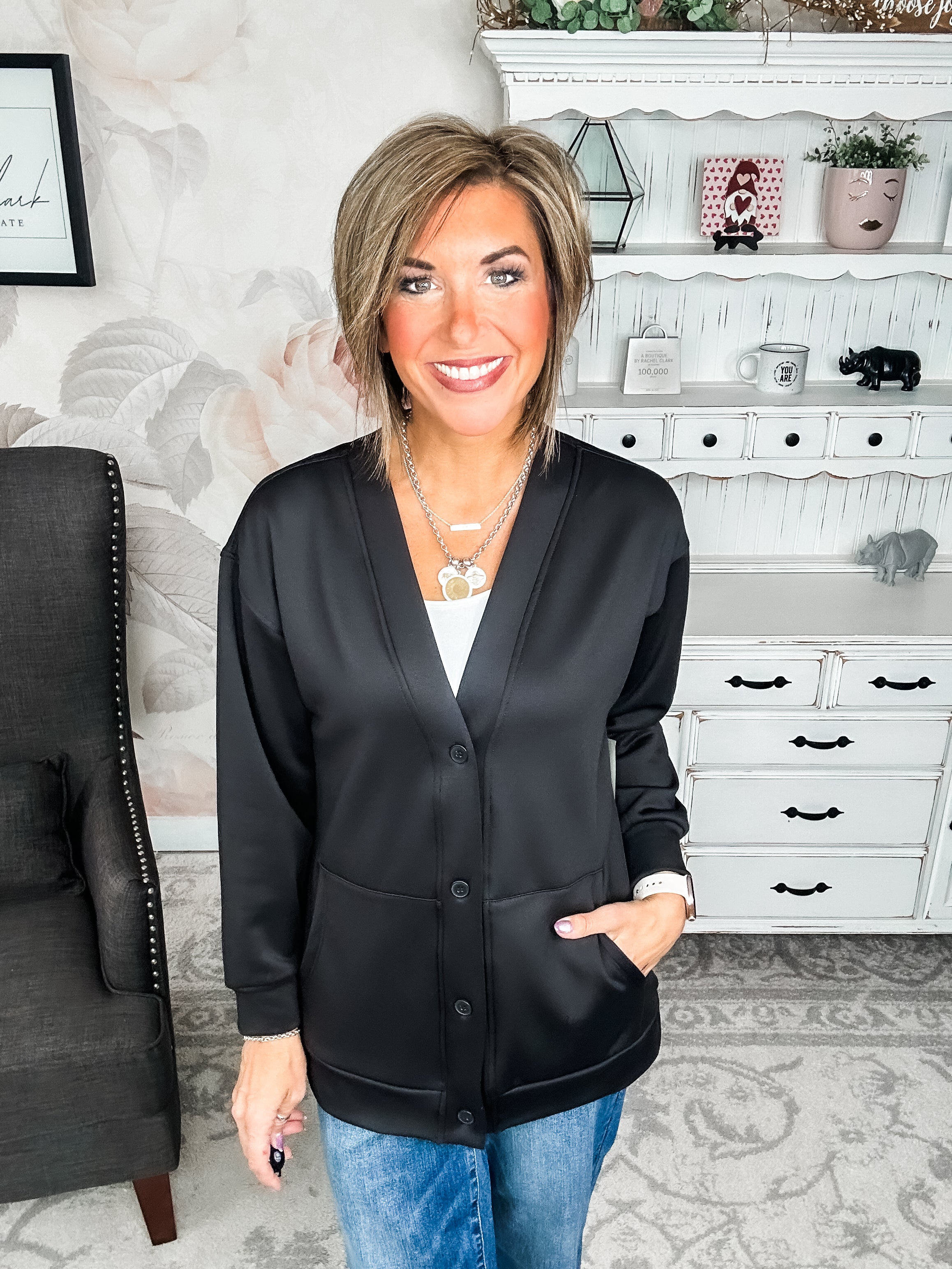 Whatever You Do Cardigan - Black