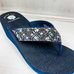 Whittier Wedge Sandal - Navy