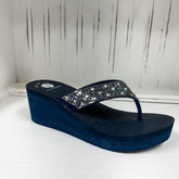 Whittier Wedge Sandal - Navy