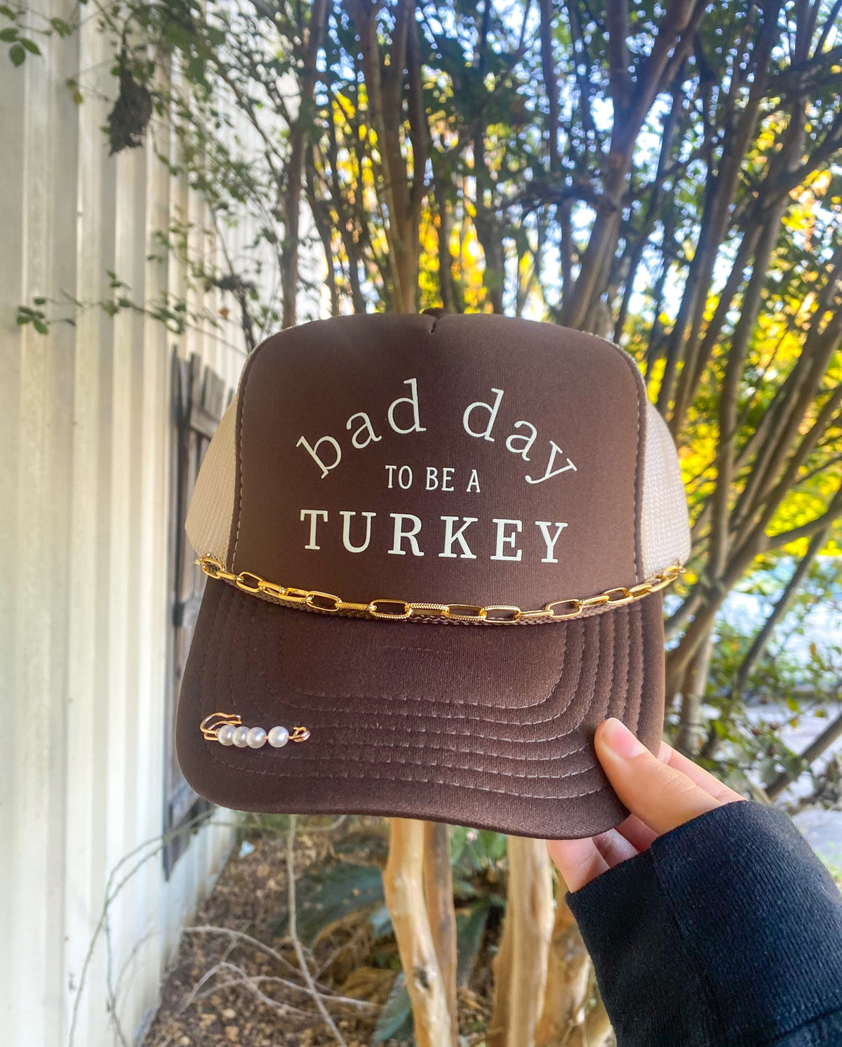 Bad Day To Be A Turkey Brown Front & Tan Back Trucker Hat *ONLINE EXCLUSIVE*