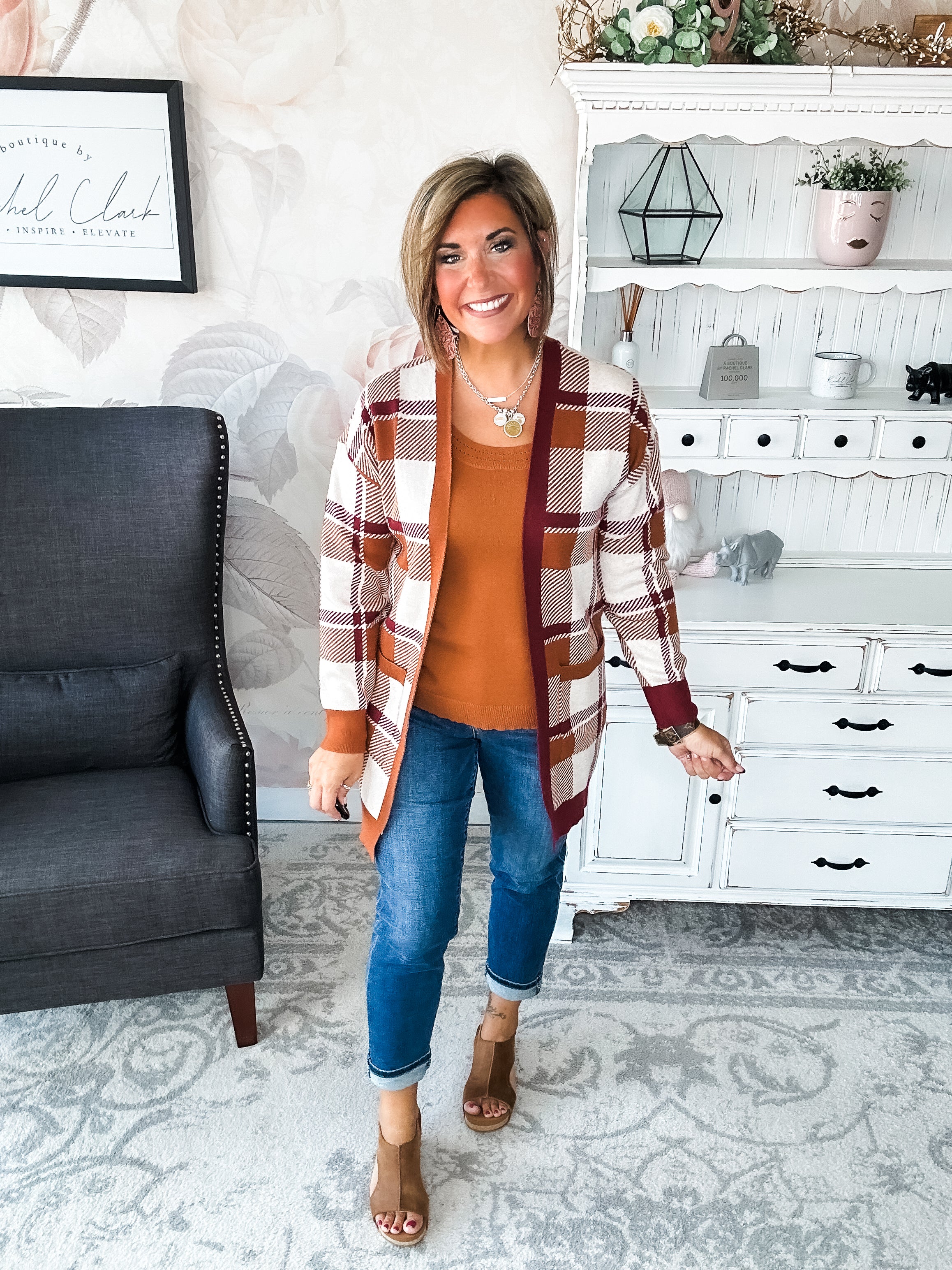 Forever Mine Sweater Tank - Chestnut