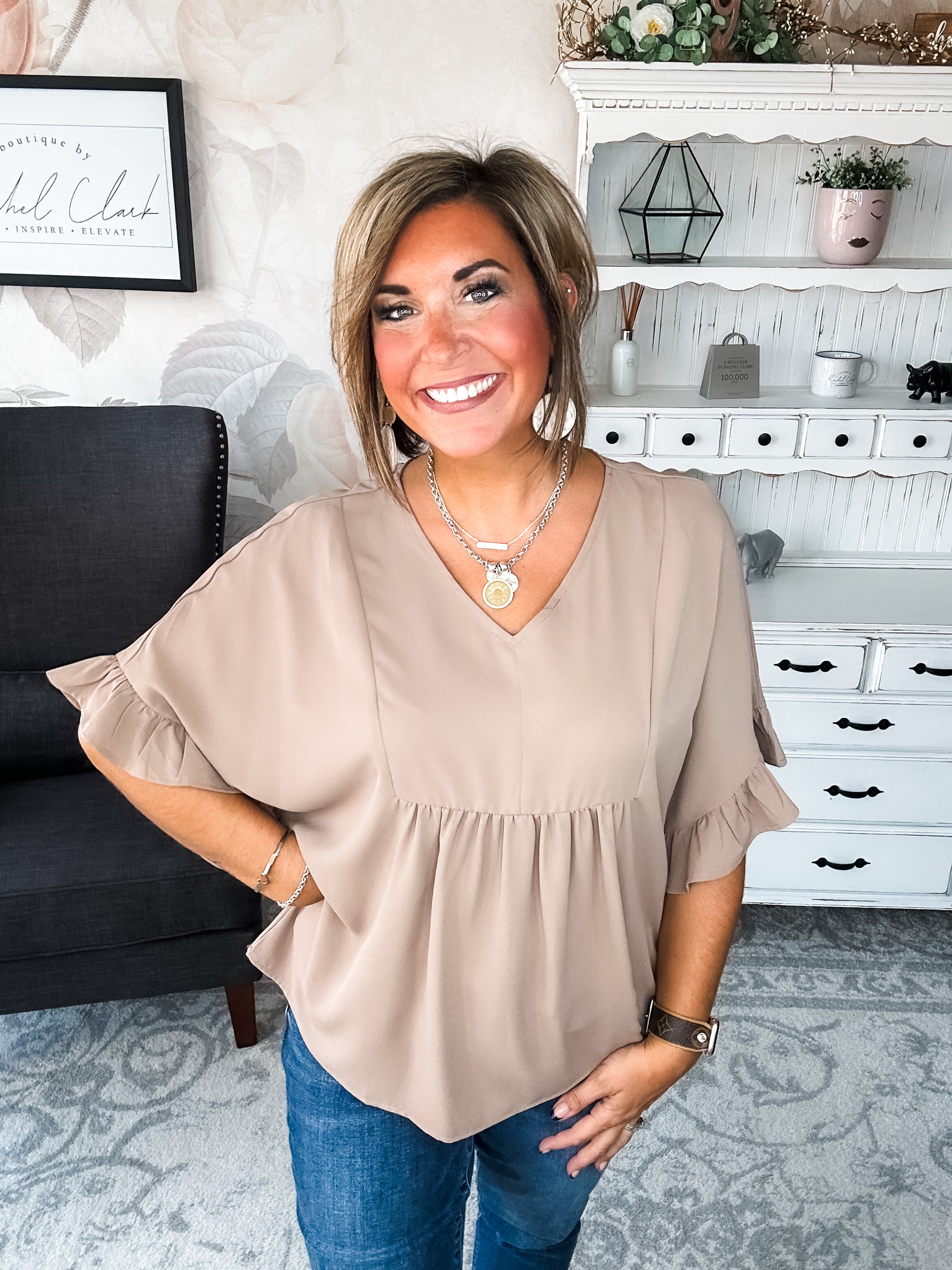 Close to Me Blouse - Mocha