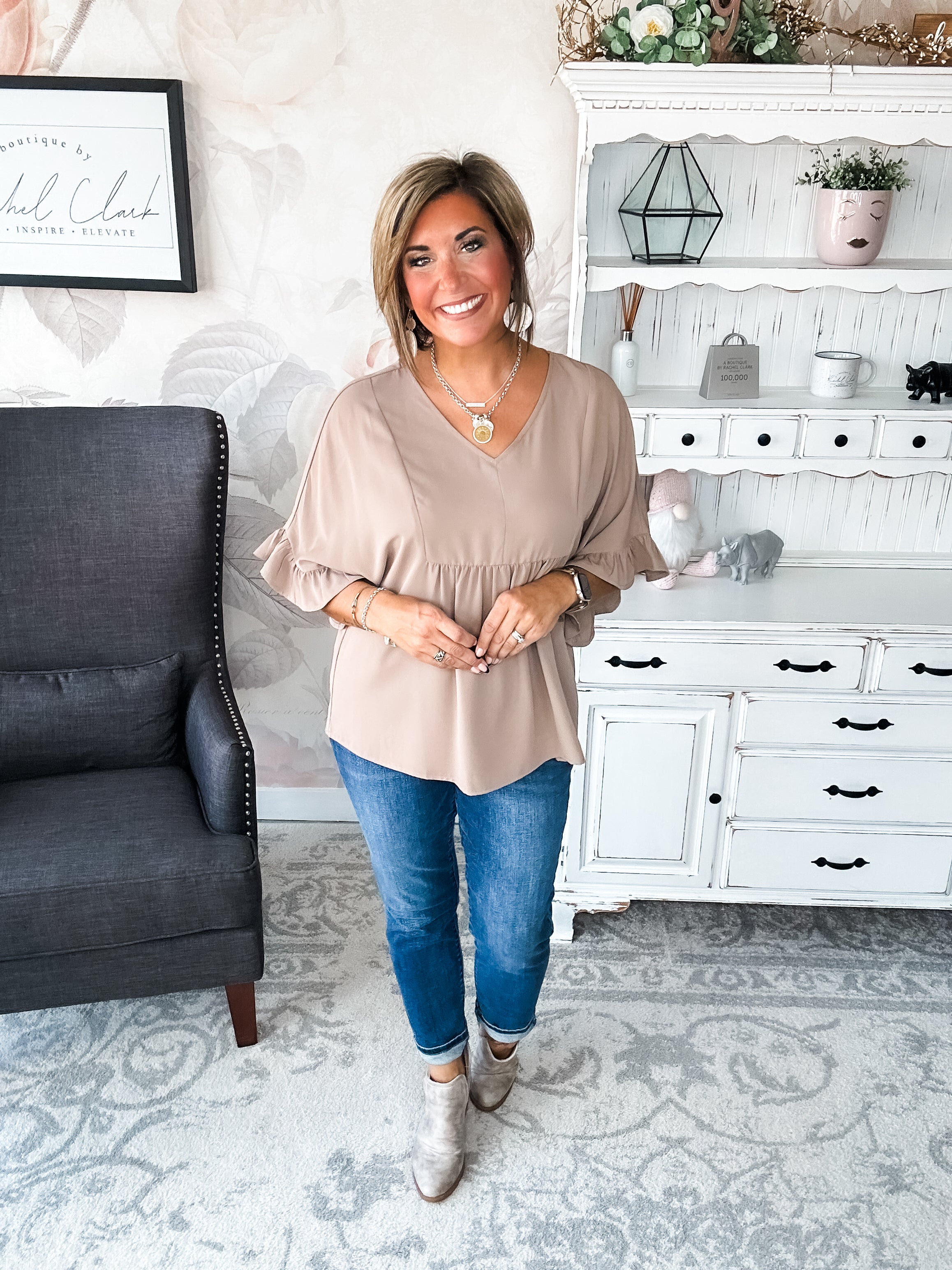 Close to Me Blouse - Mocha