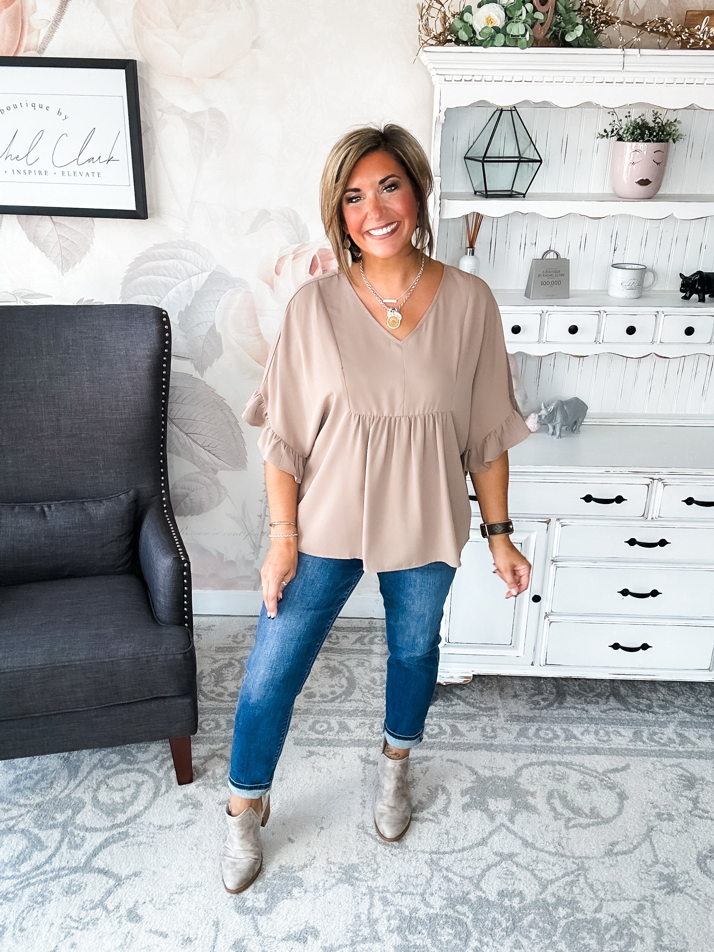 Close to Me Blouse - Mocha