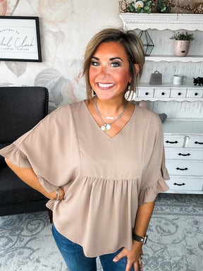 Close to Me Blouse - Mocha