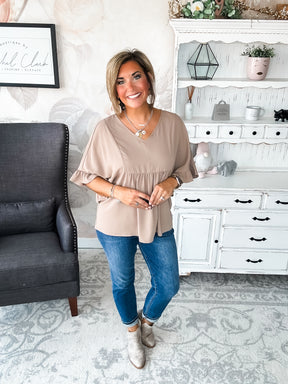 Close to Me Blouse - Mocha