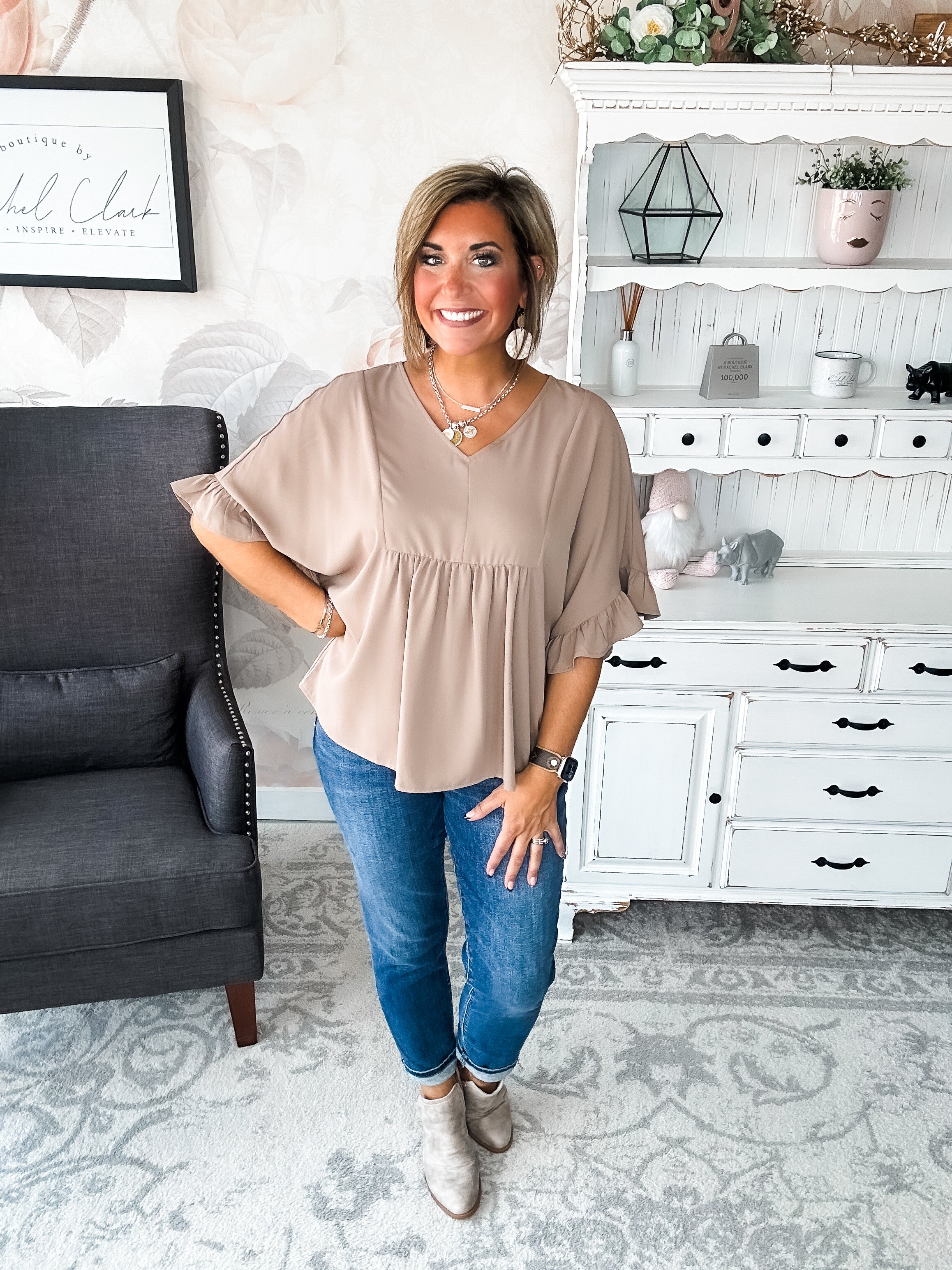 Close to Me Blouse - Mocha