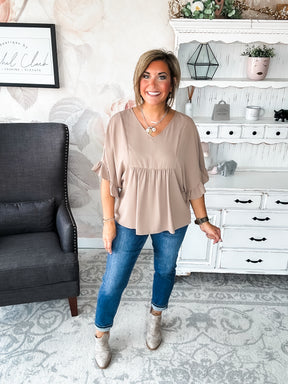 Close to Me Blouse - Mocha