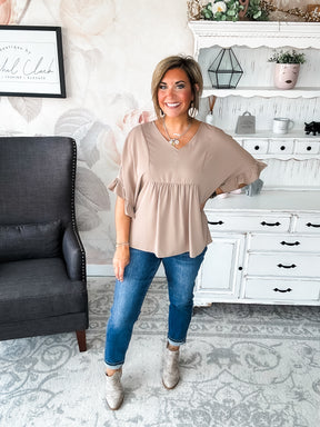 Close to Me Blouse - Mocha