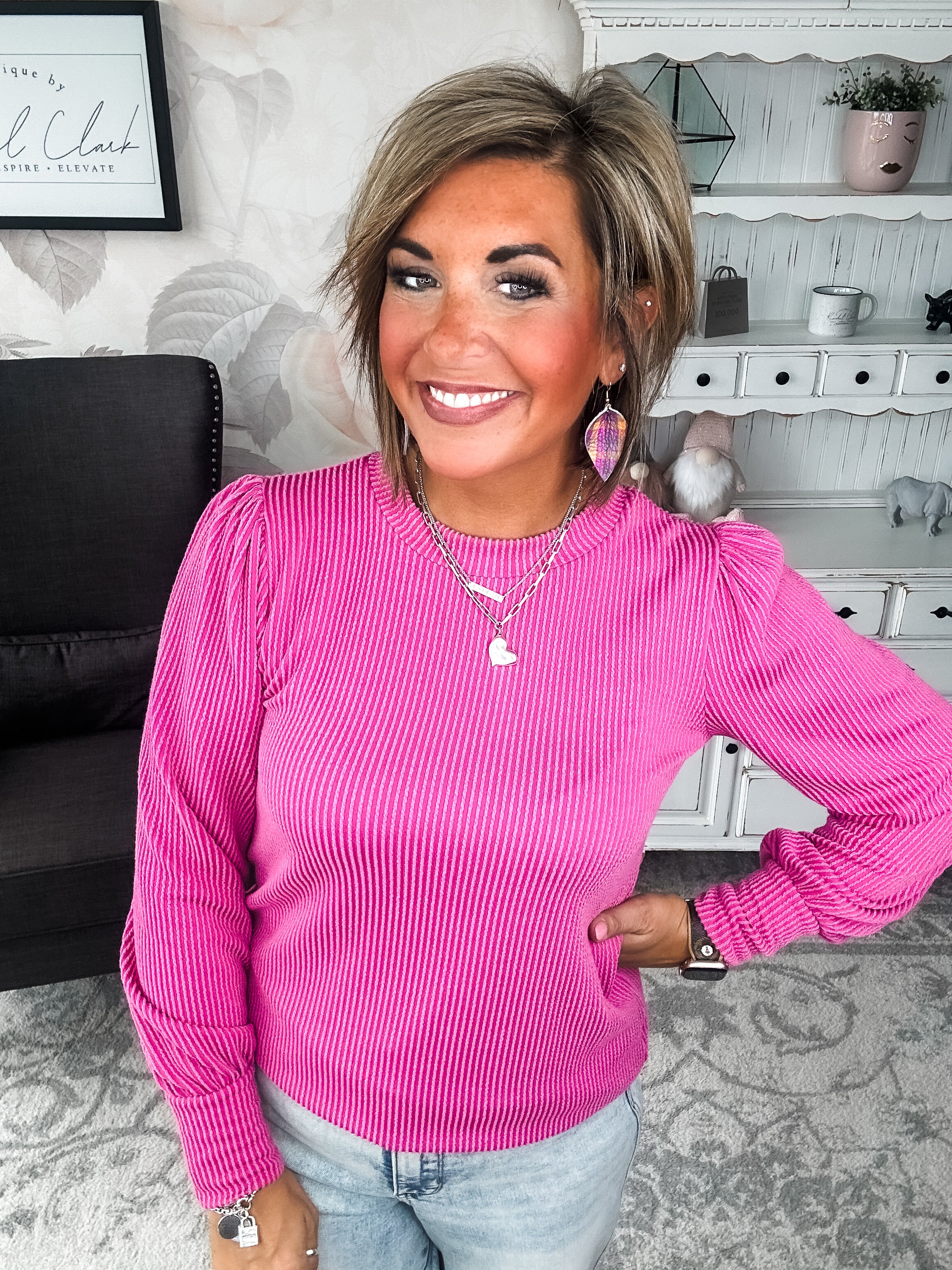 Share My Secret Pullover - Magenta