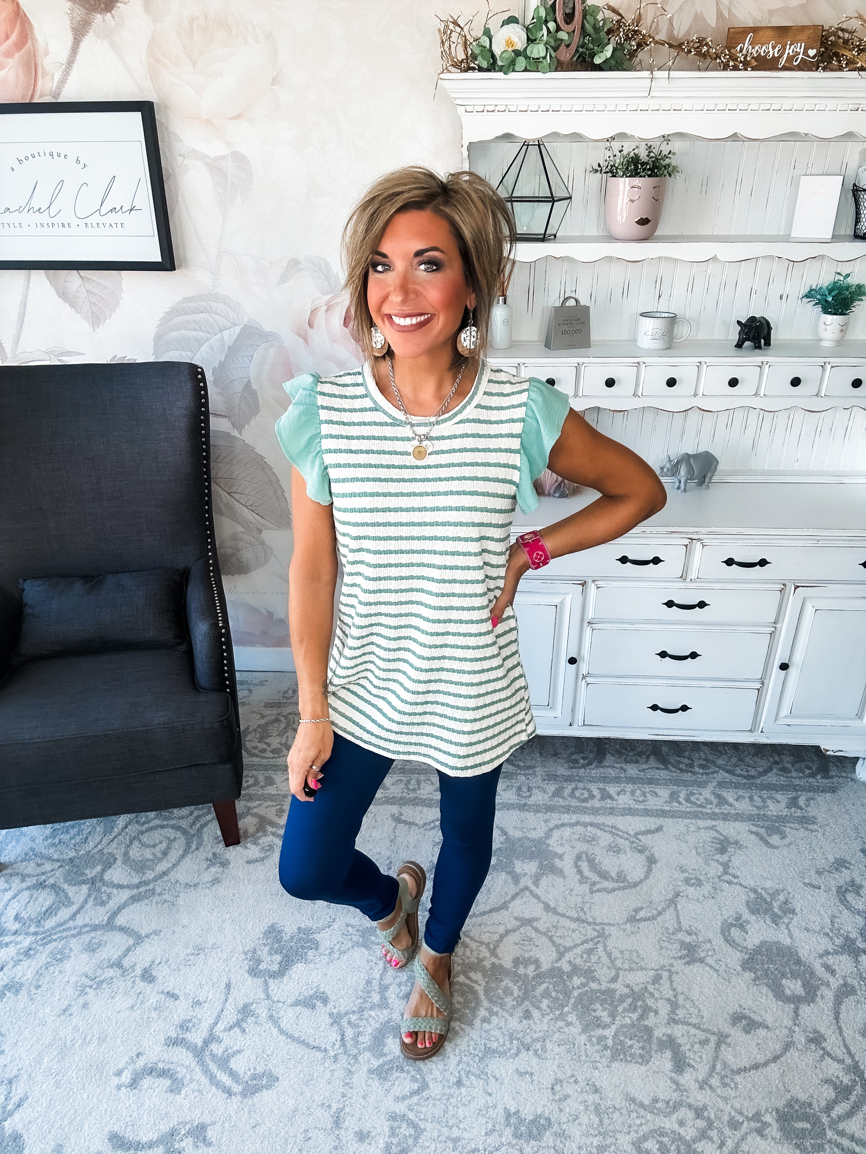 Mend A Broken Heart Top - Sage