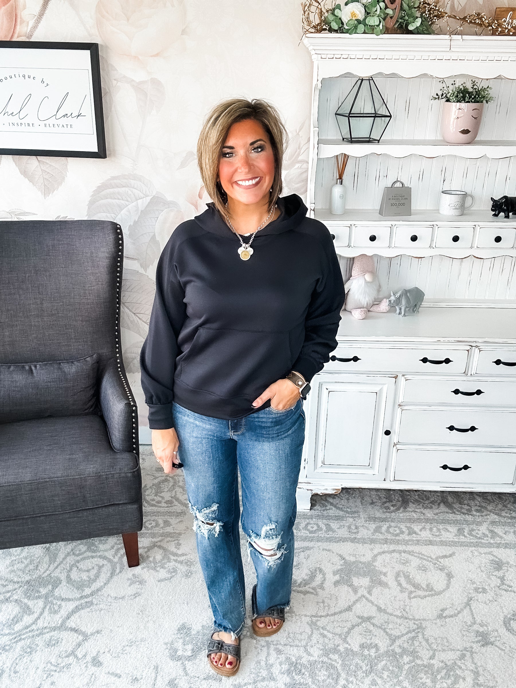 Charmed On The Weekend Hoodie - Black
