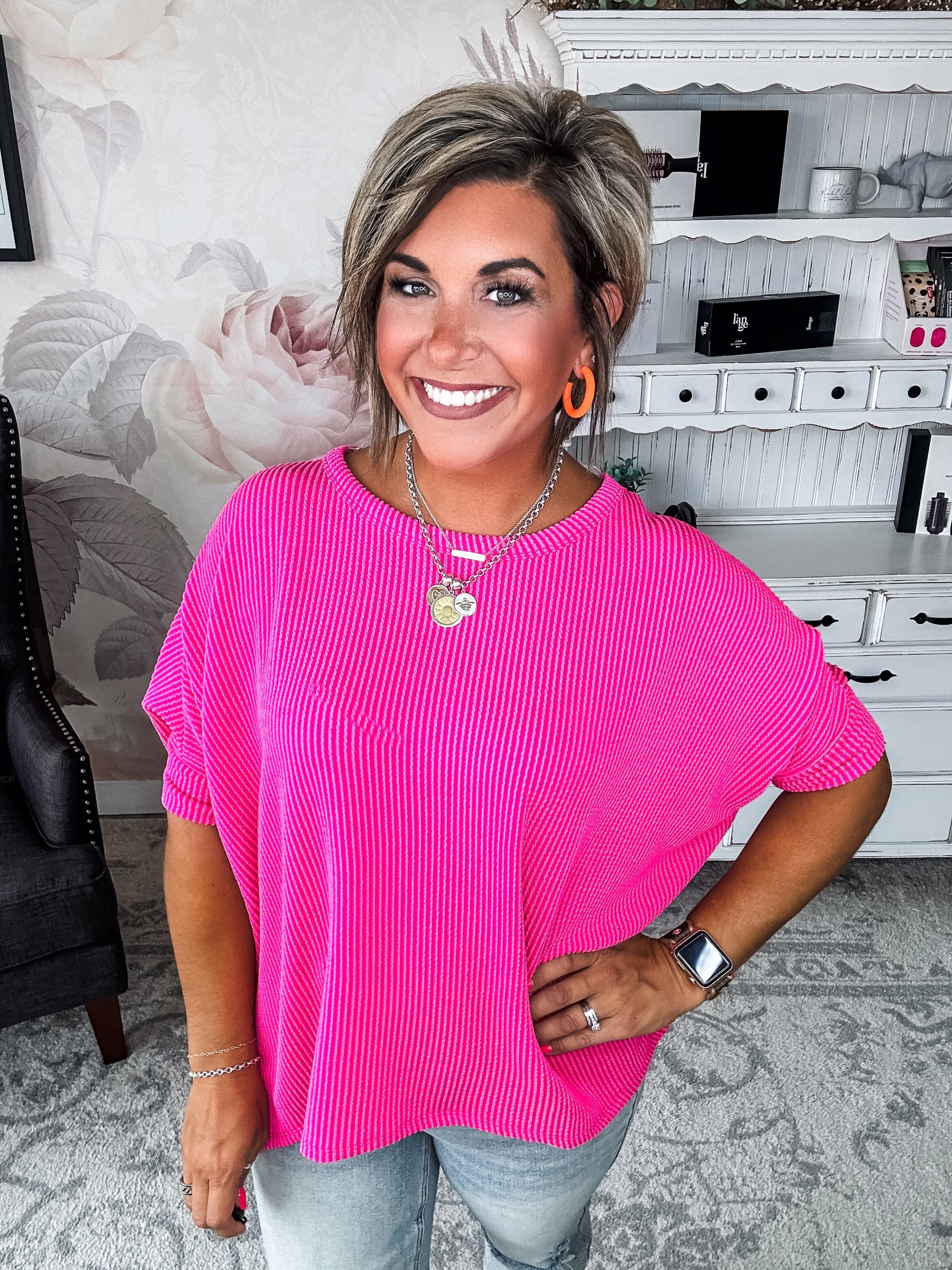 Got It Where I Want It Tunic Top - Hot Pink