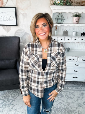 Just A Glimpse Button Down - Olive