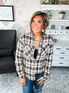Just A Glimpse Button Down - Olive