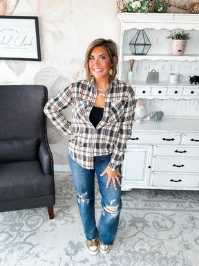 Just A Glimpse Button Down - Olive