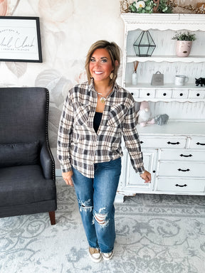 Just A Glimpse Button Down - Olive