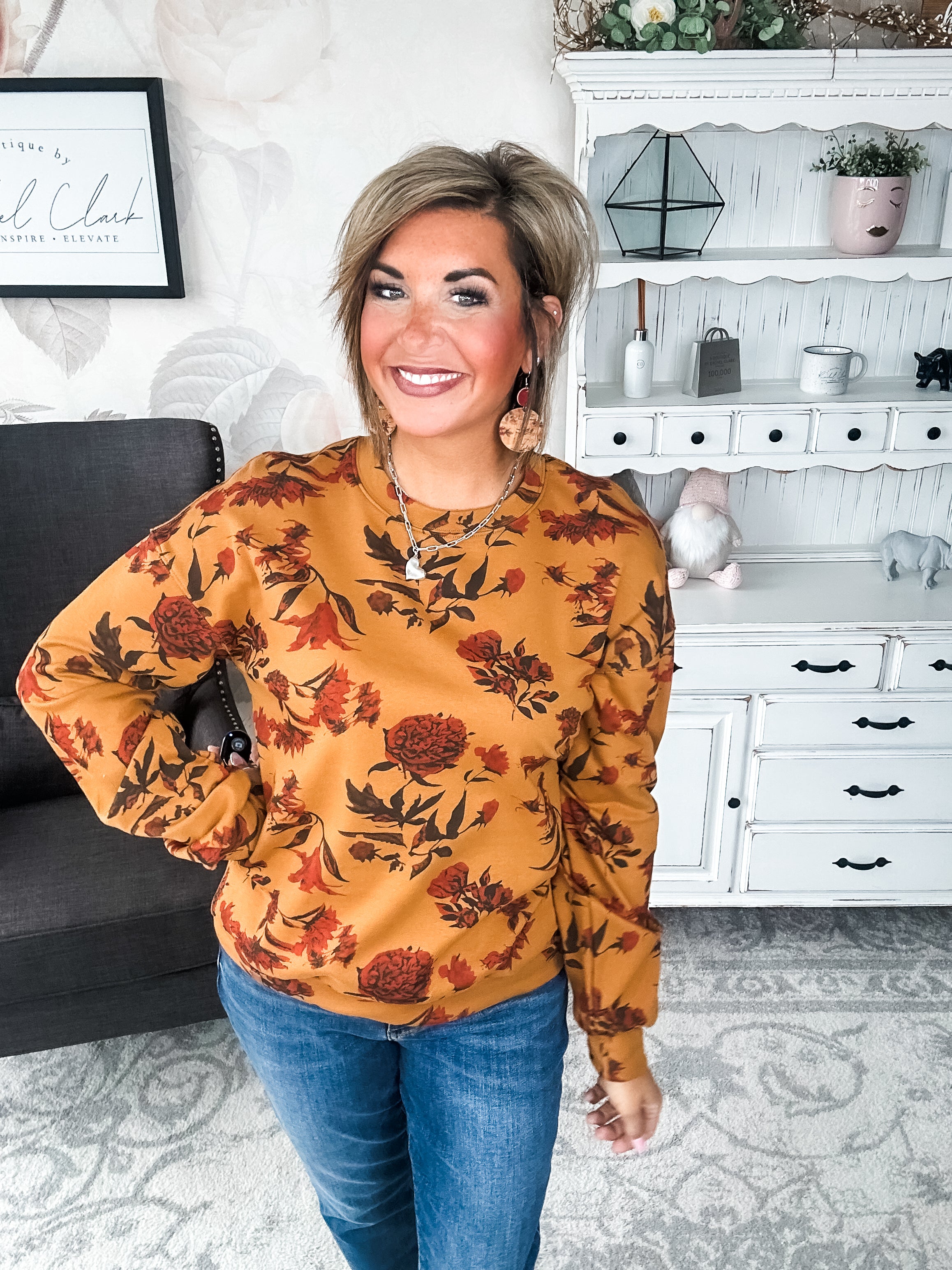 Ampersand Avenue University Pullover - Fall Bouquet