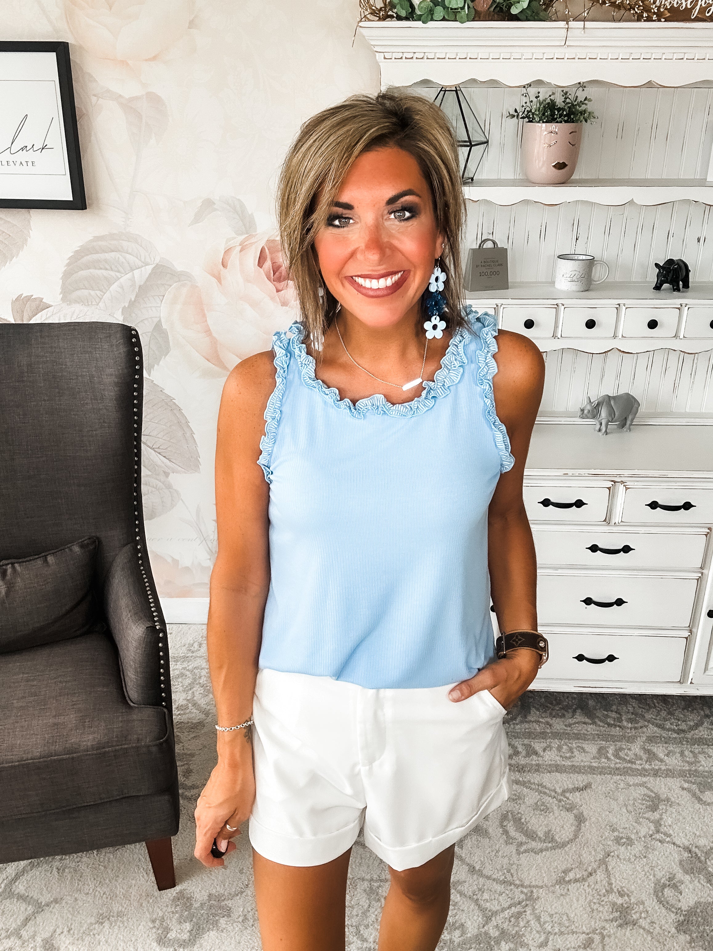 Pearls Of Wisdom Tank - Blue