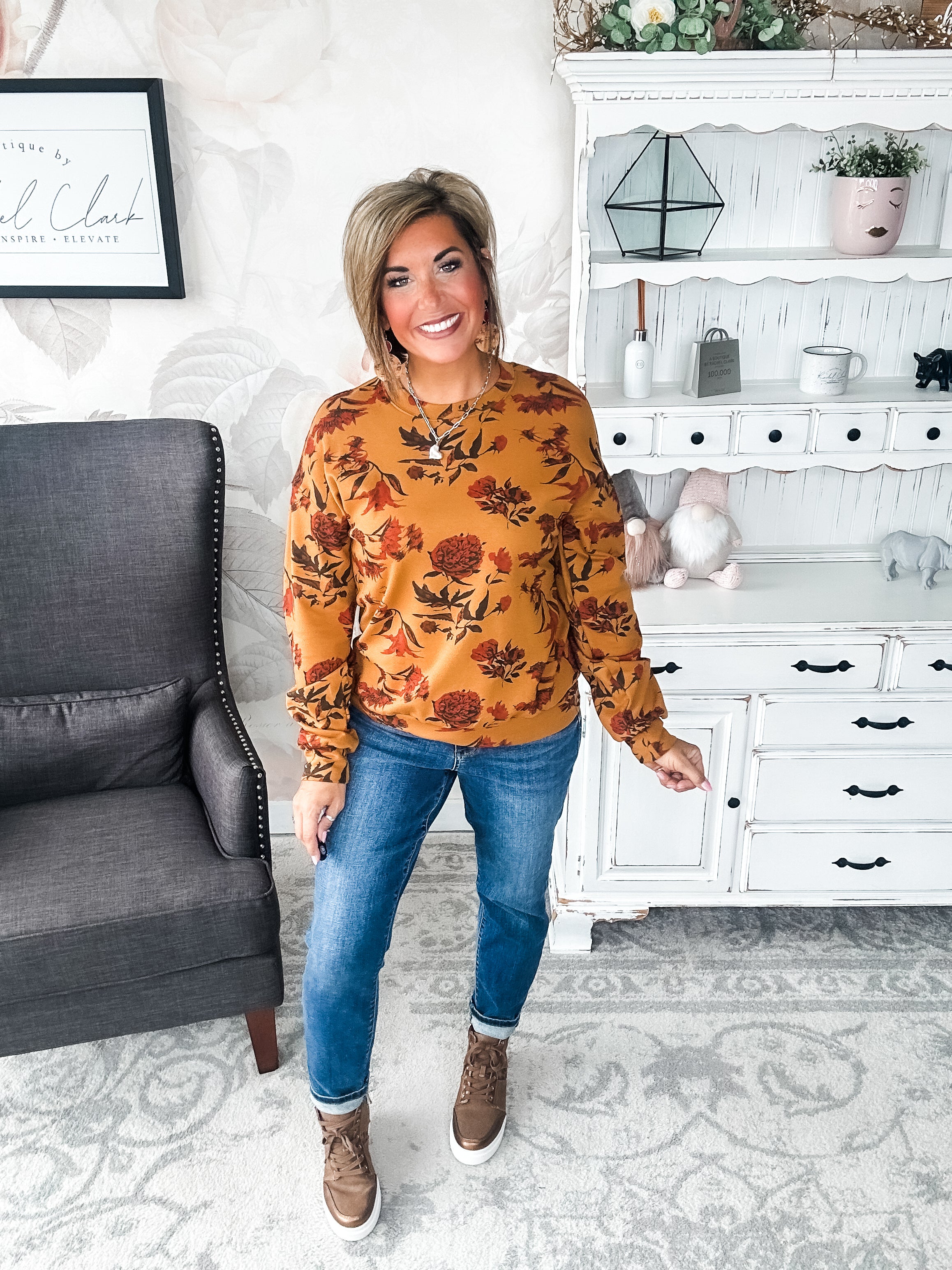 Ampersand Avenue University Pullover - Fall Bouquet