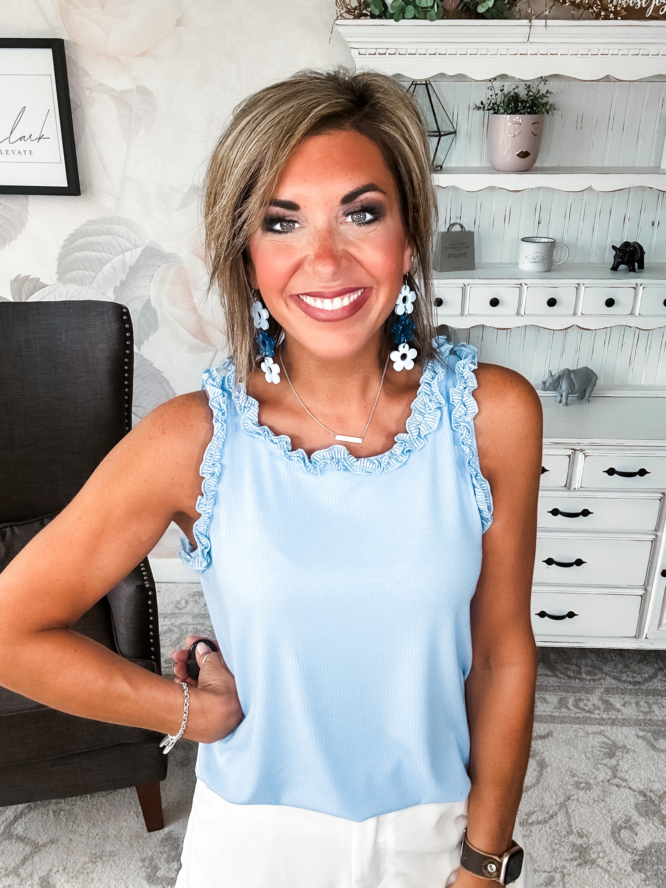 Pearls Of Wisdom Tank - Blue