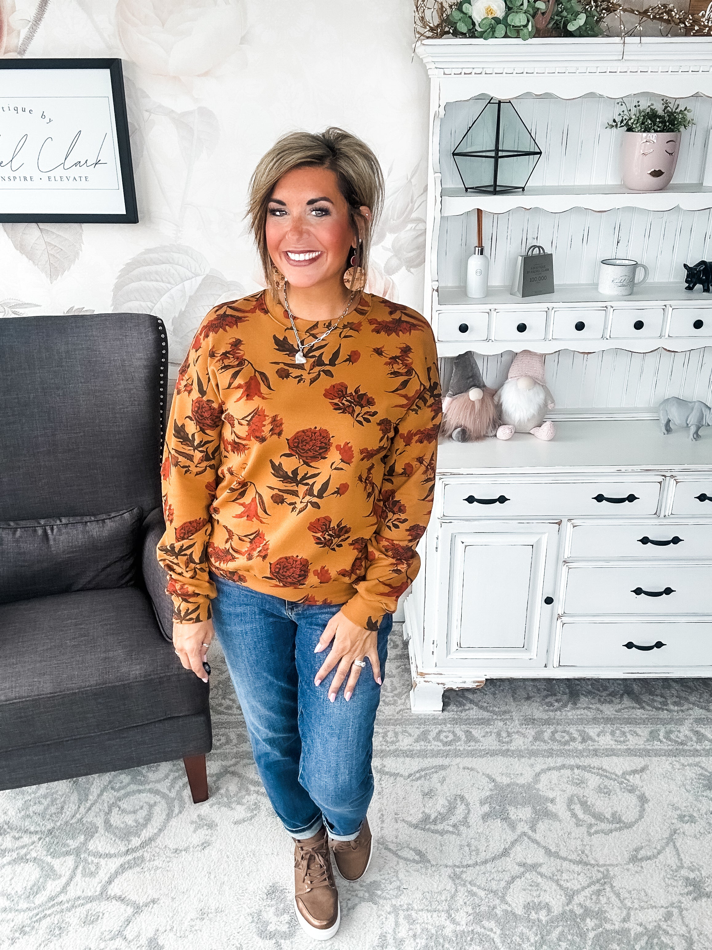 Ampersand Avenue University Pullover - Fall Bouquet