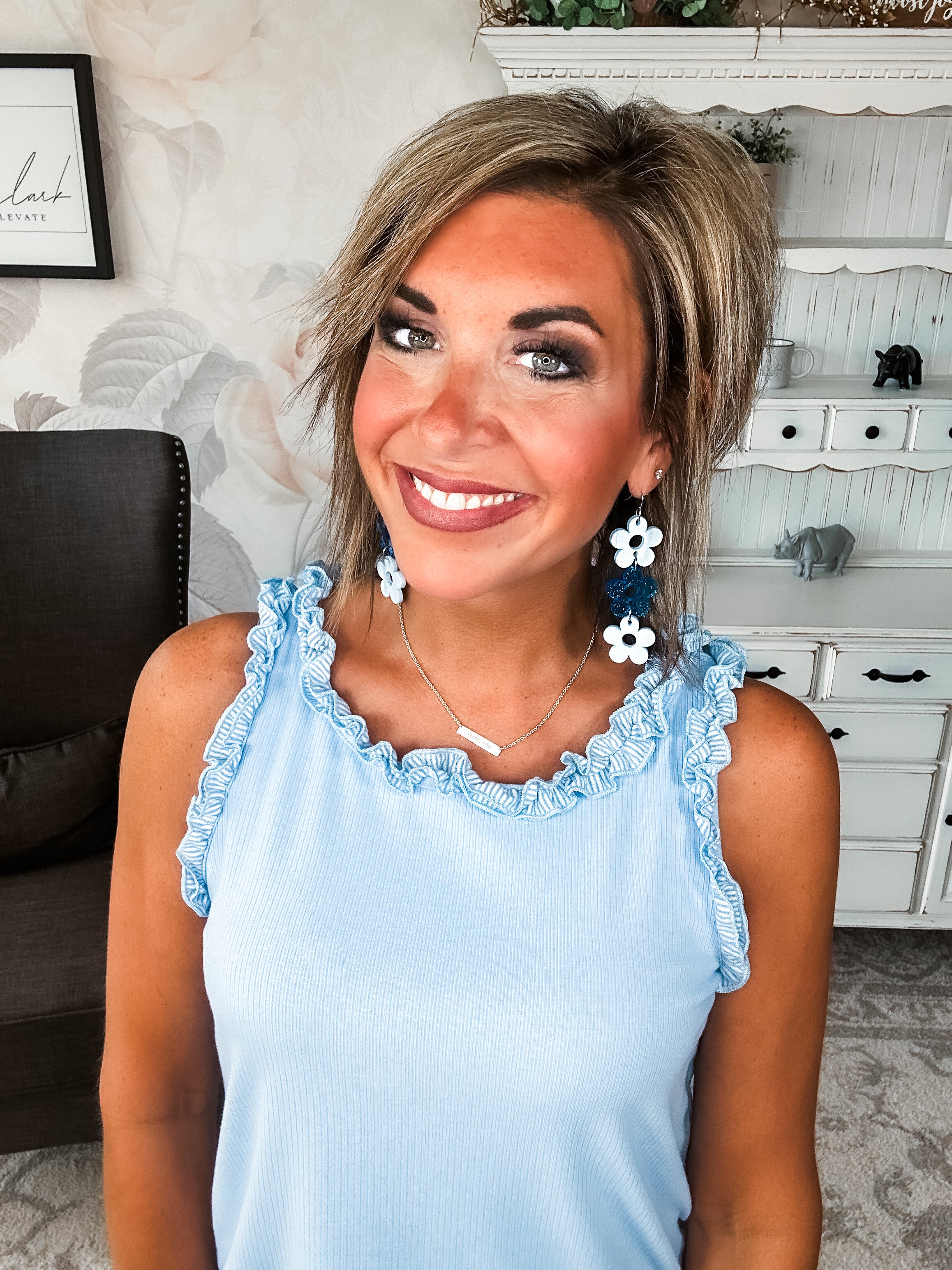 Pearls Of Wisdom Tank - Blue