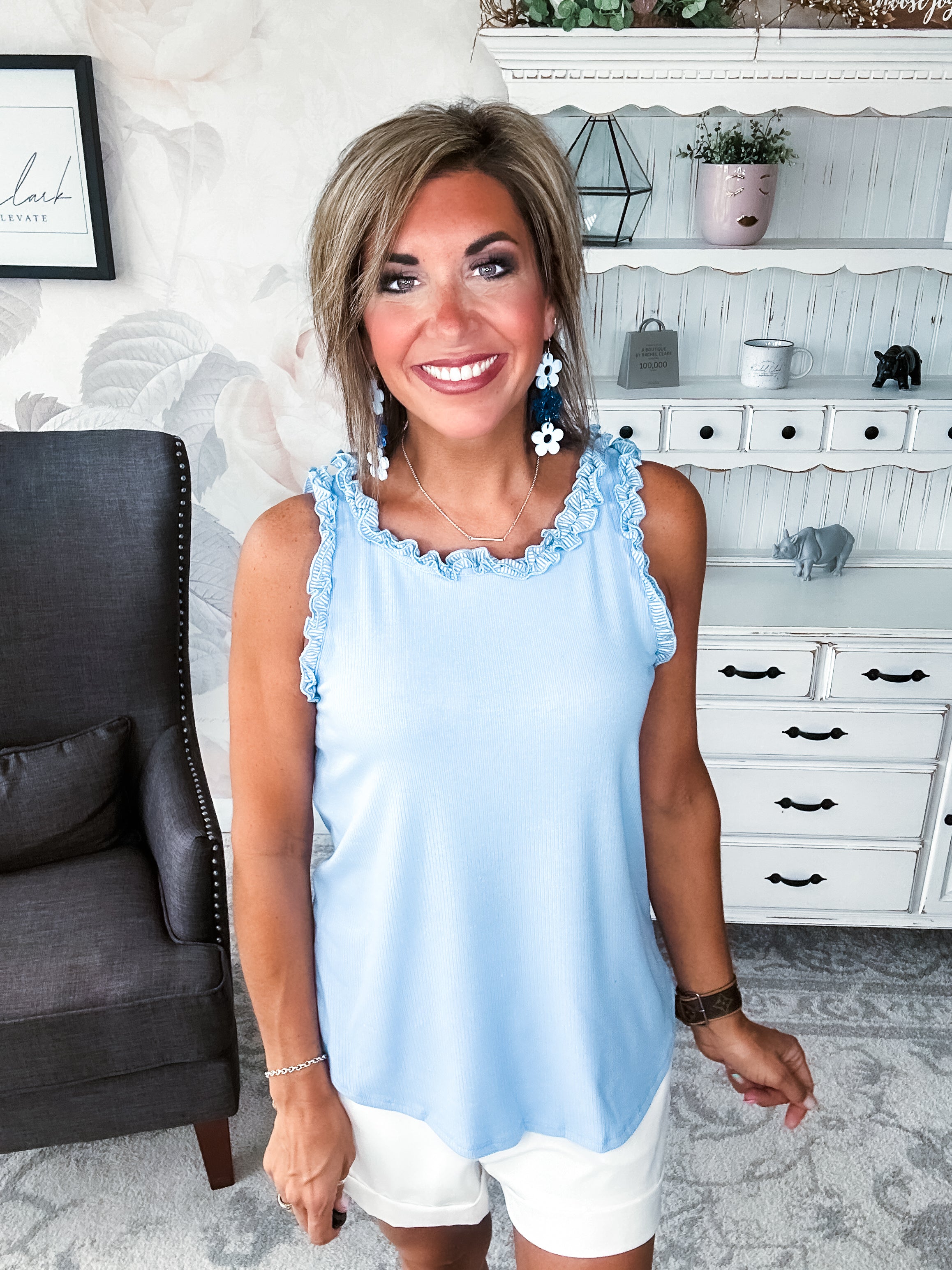 Pearls Of Wisdom Tank - Blue