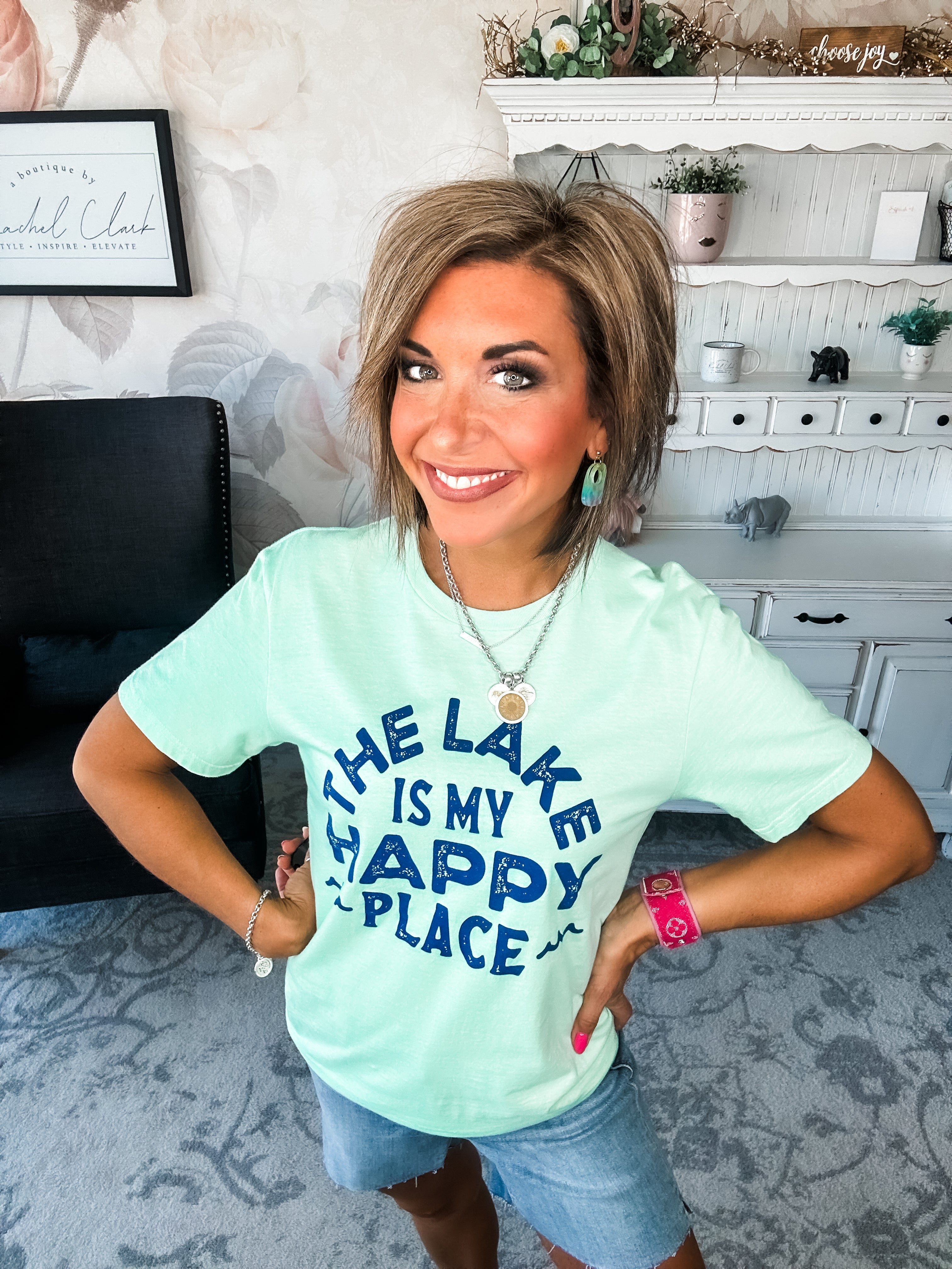 The Lake Is My Happy Place Graphic Tee