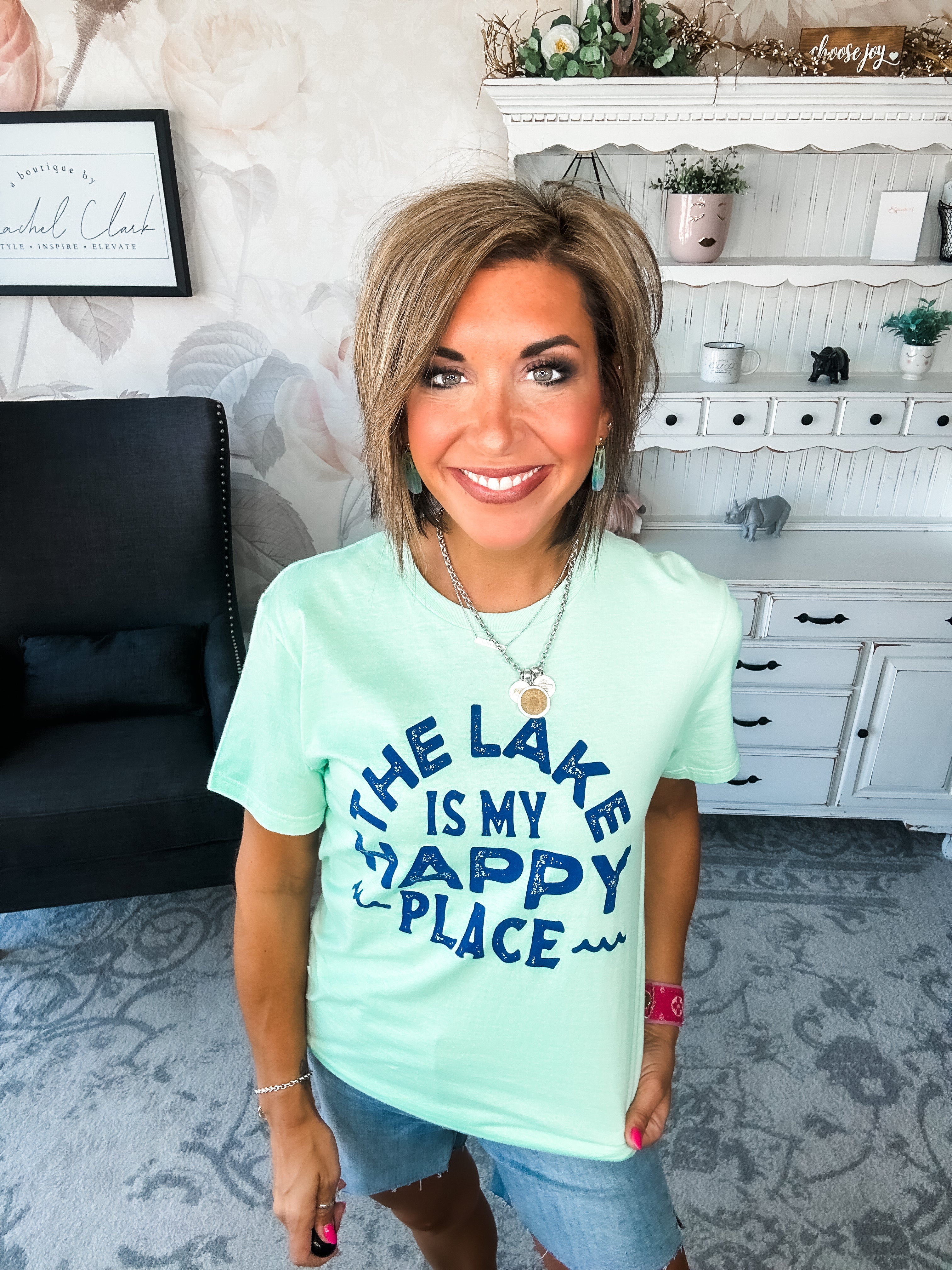 The Lake Is My Happy Place Graphic Tee