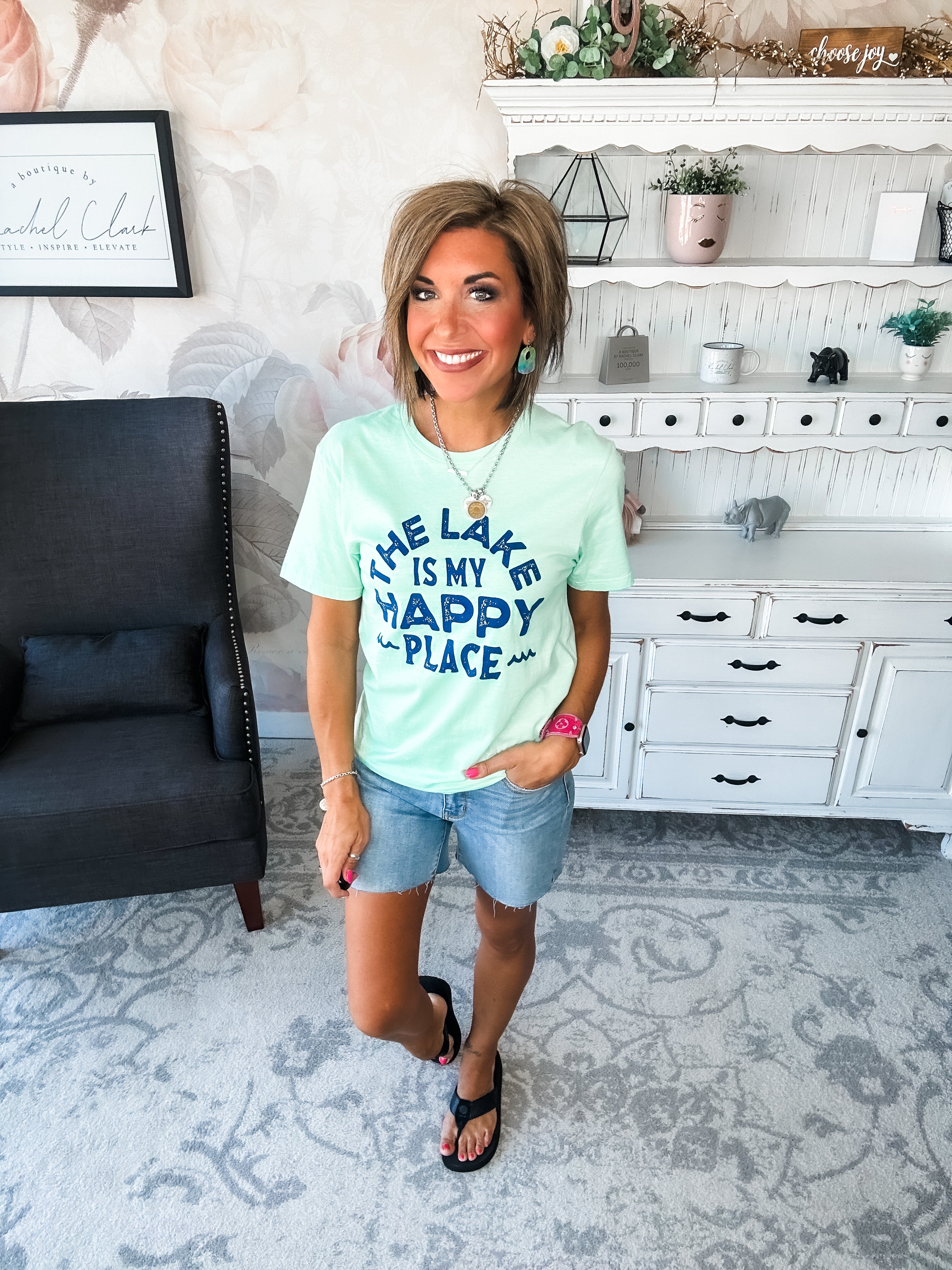 The Lake Is My Happy Place Graphic Tee