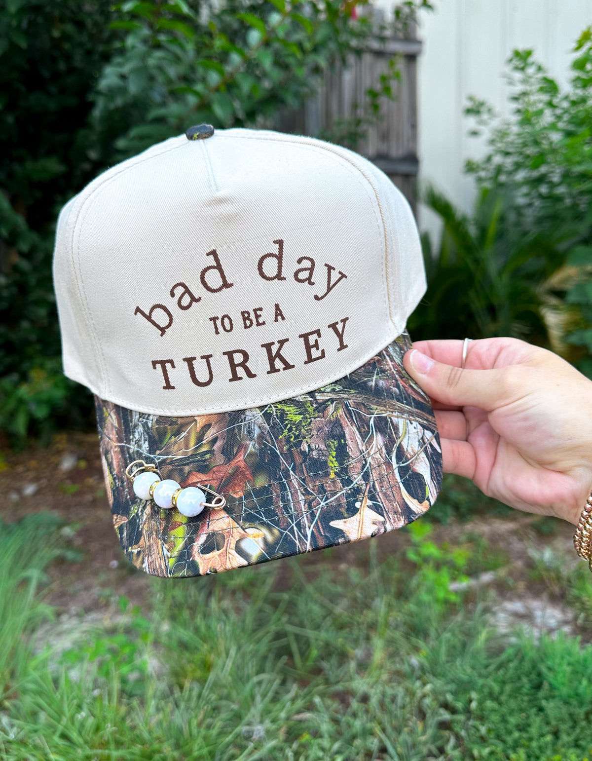 Bad Day To Be A Turkey Khaki/ Real Camo Canvas Trucker Hat *ONLINE EXCLUSIVE*