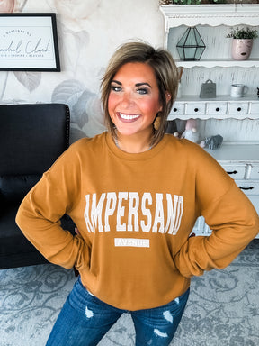 Ampersand Avenue University Pullover - Mustard Ampersand