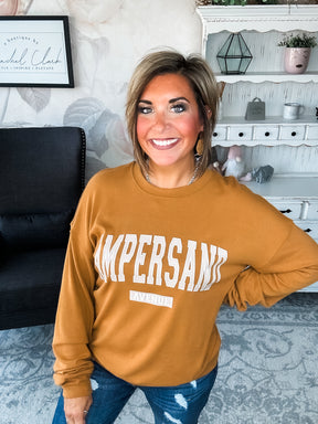 Ampersand Avenue University Pullover - Mustard Ampersand
